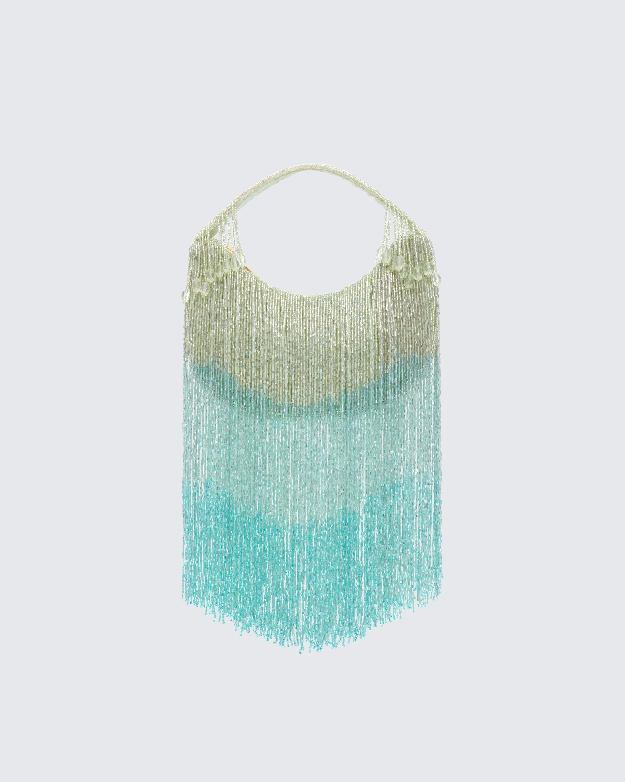 Angelle Ocean Ombre Embellished Fringe Bag