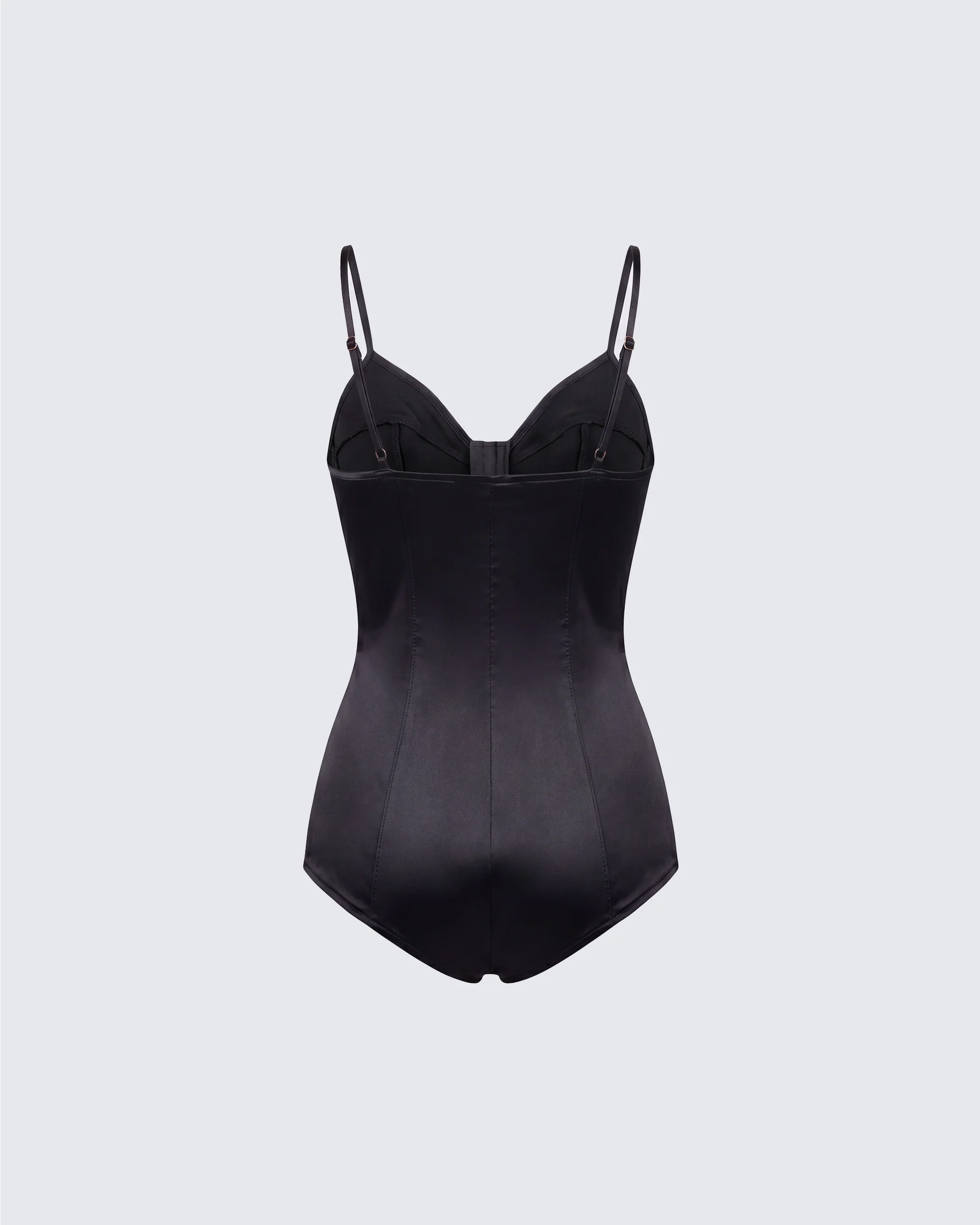 Aniyah Black Satin Romper - Image 2