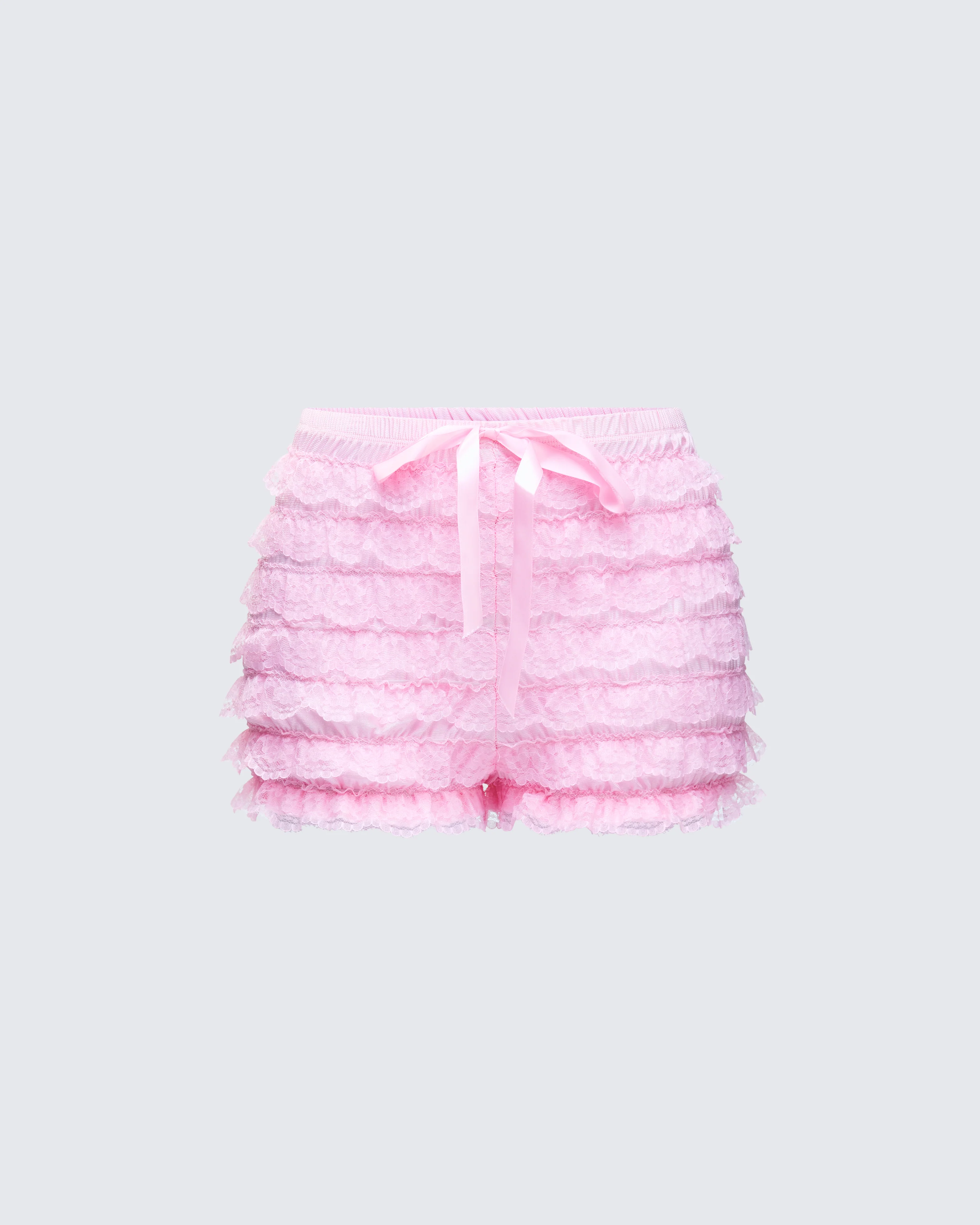 Aria Pink Ruffle Mini Short