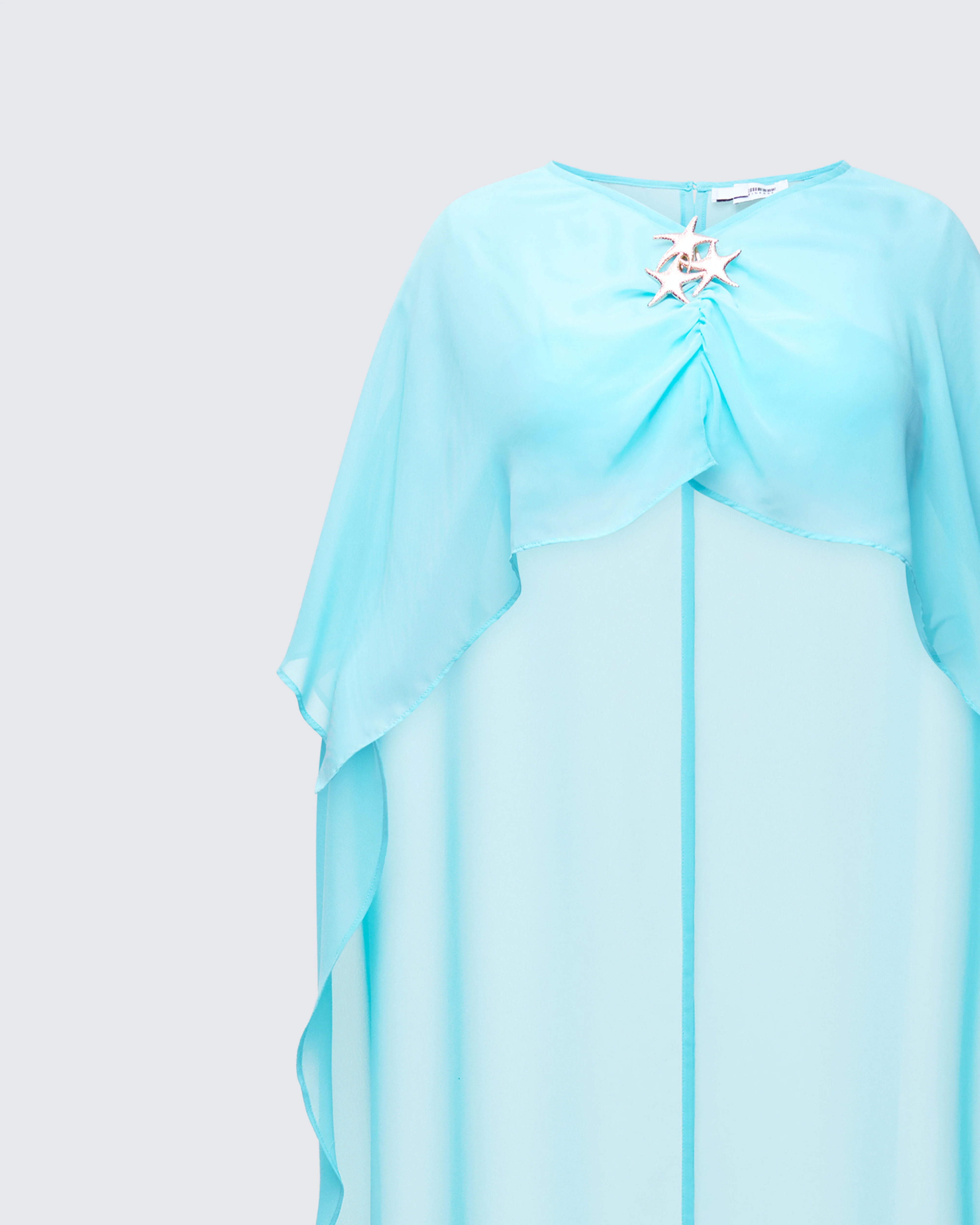 Audra Blue Bandeau and Chiffon Maxi Top - Image 6