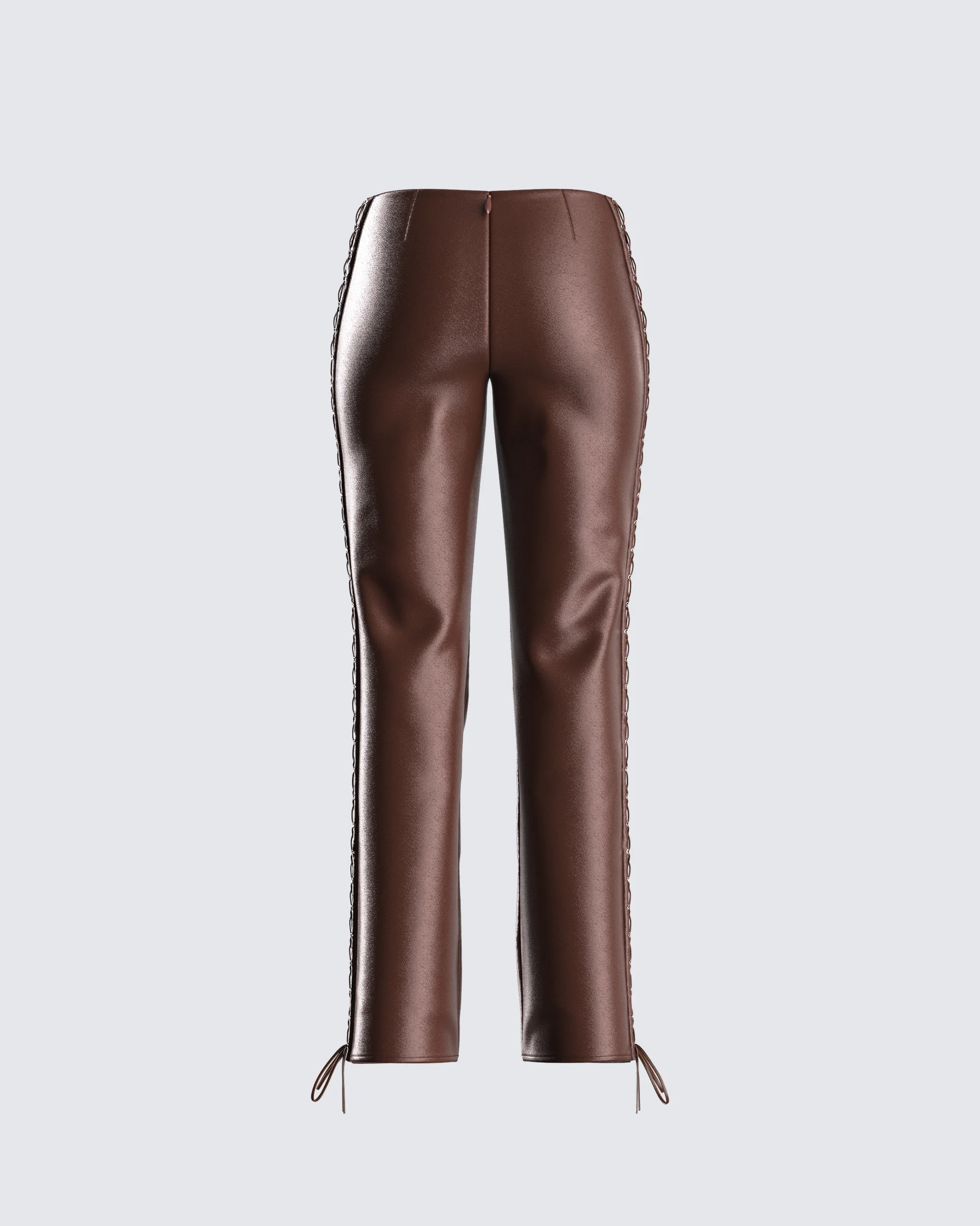 Bette Brown Lace Up Pants - Image 3