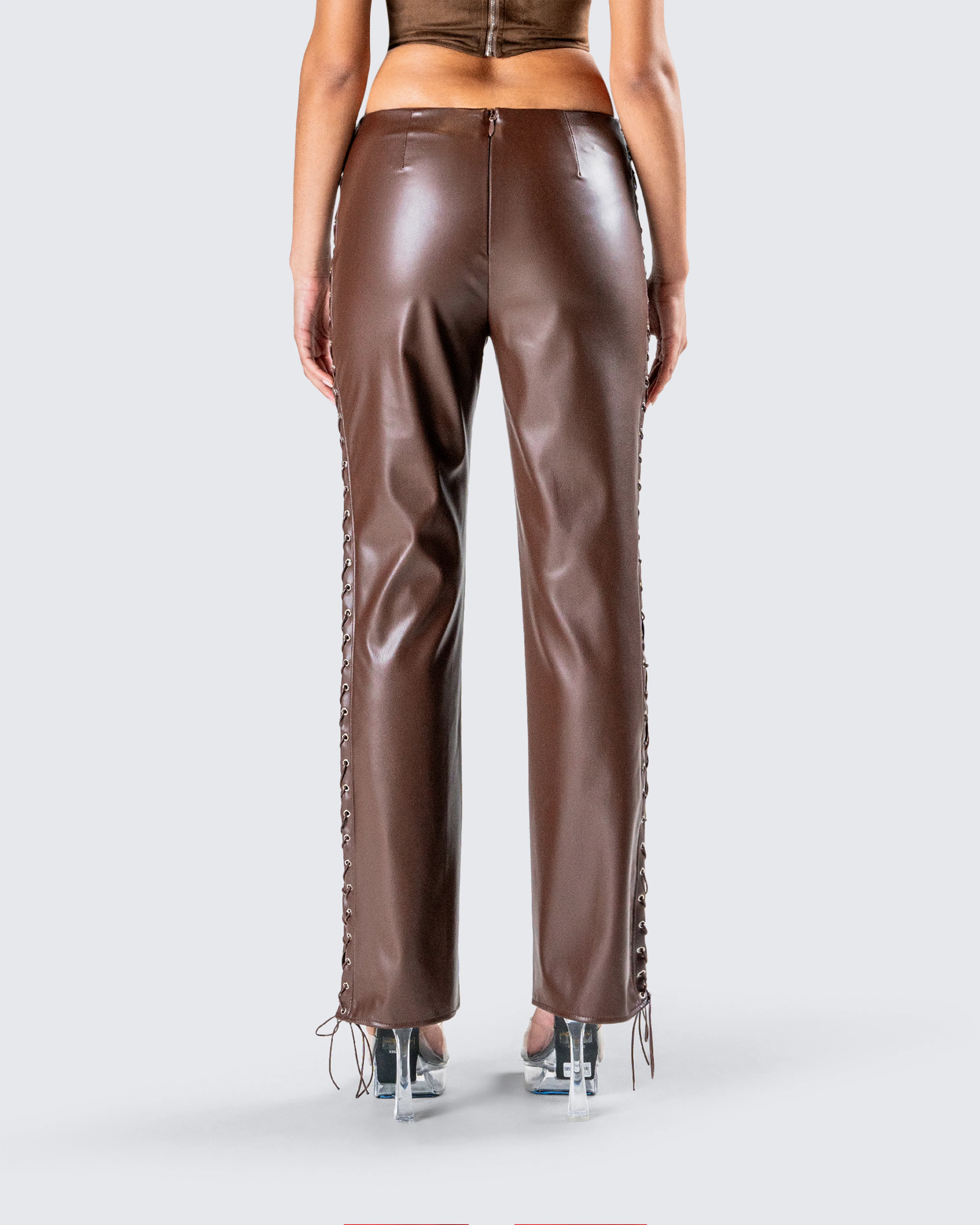 Bette Brown Lace Up Pants - Image 7