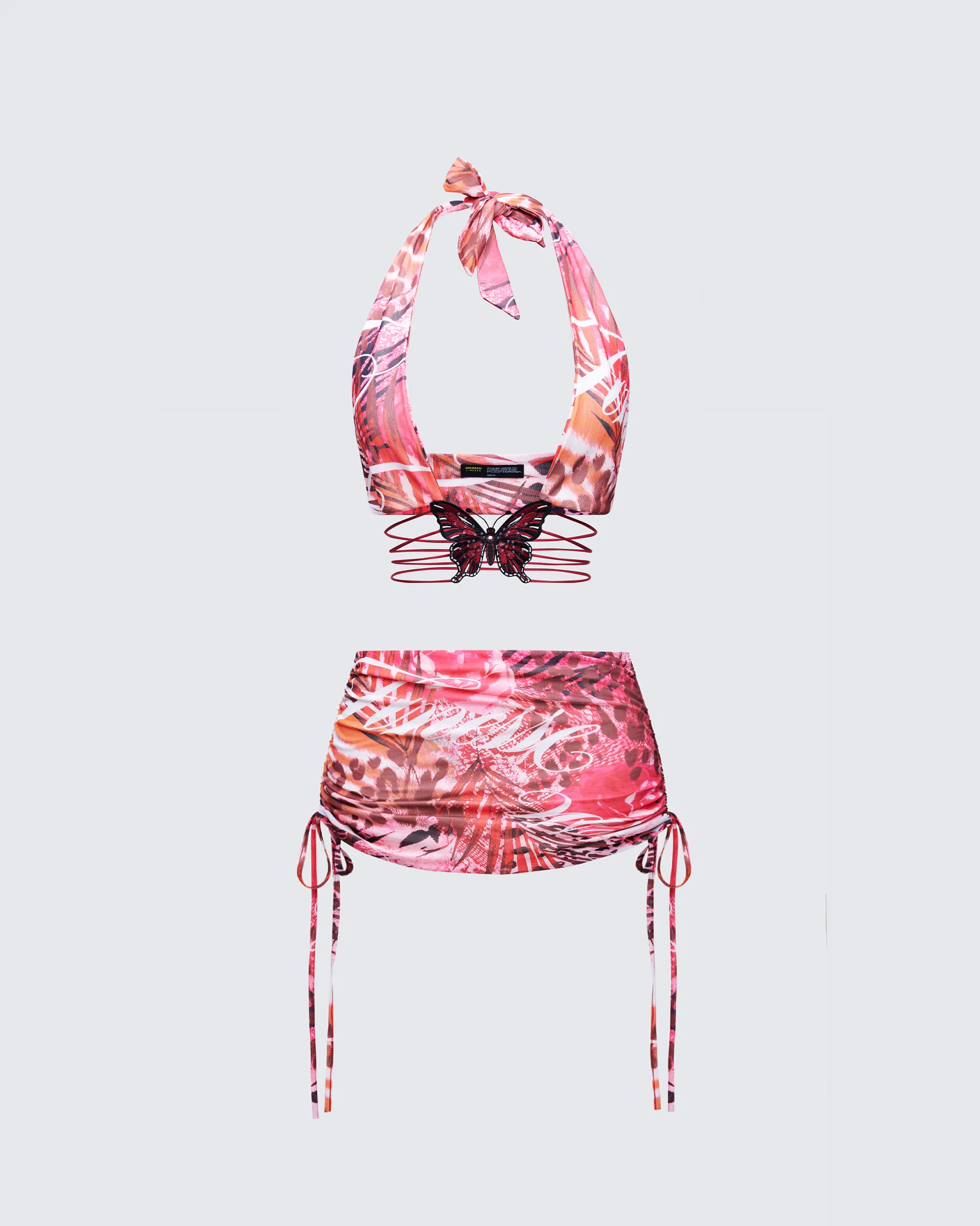 Cece Orange Printed Set