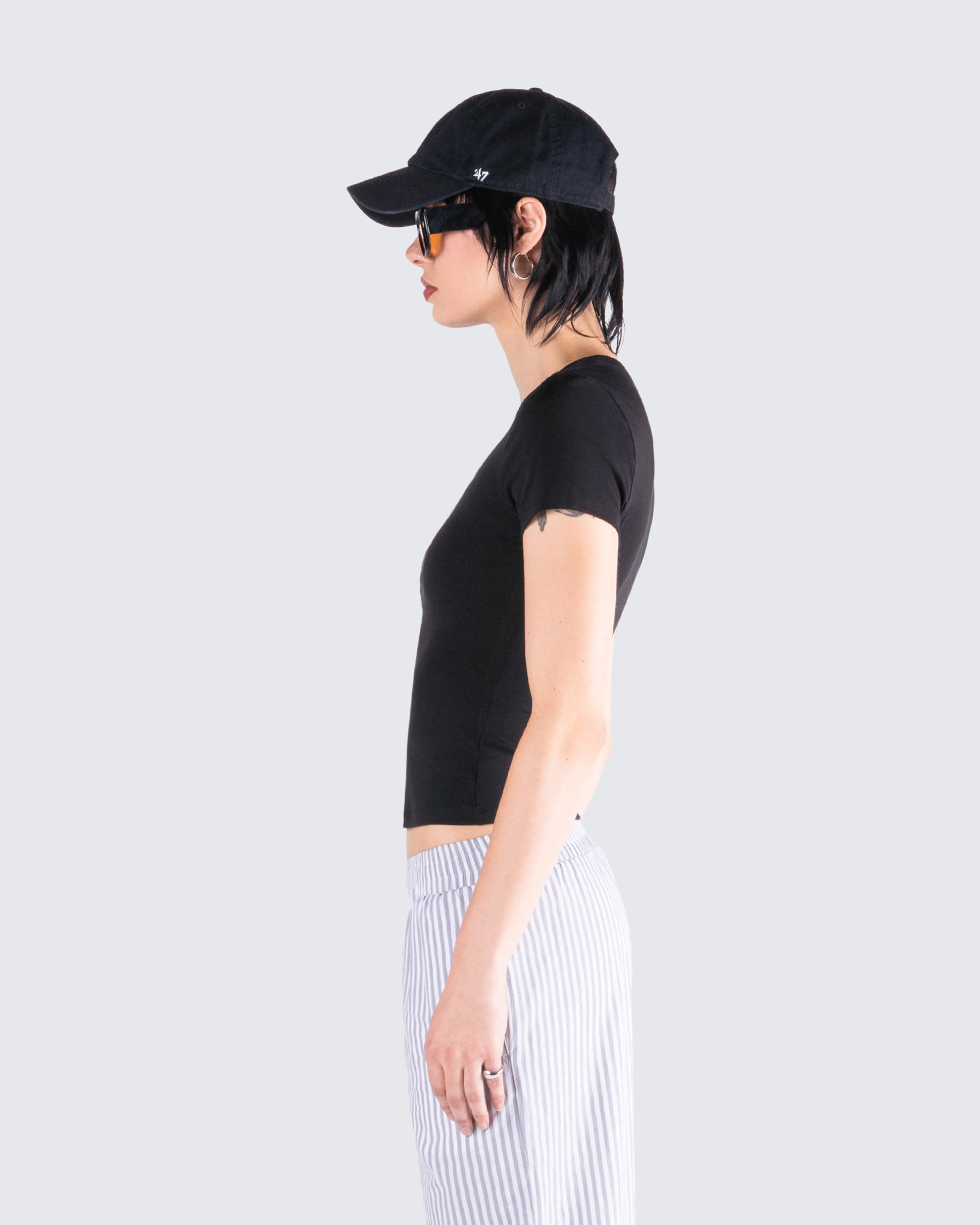 Chell Black Jersey Top - Image 6