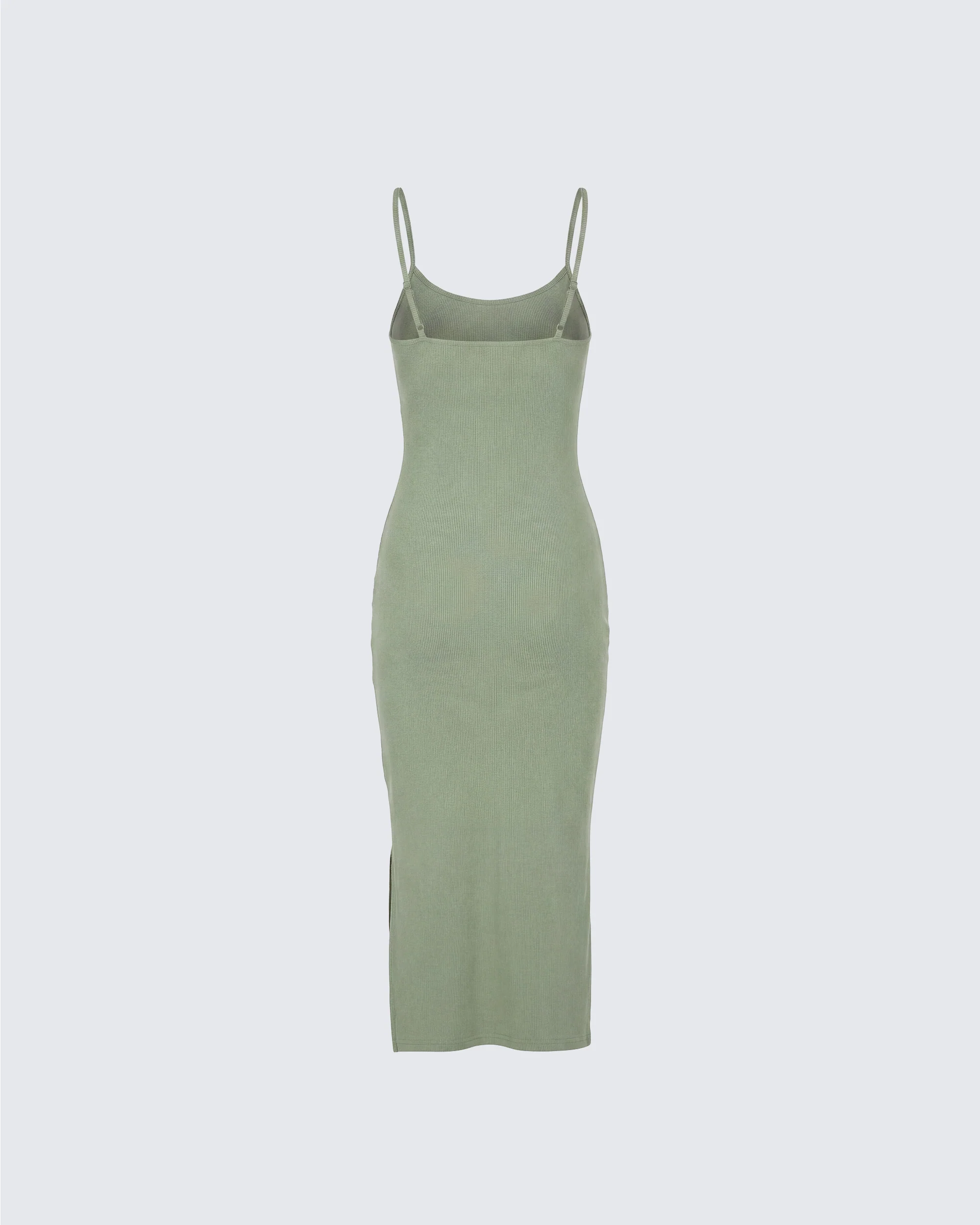 Christa Sage Rib Midi Dress - Image 2