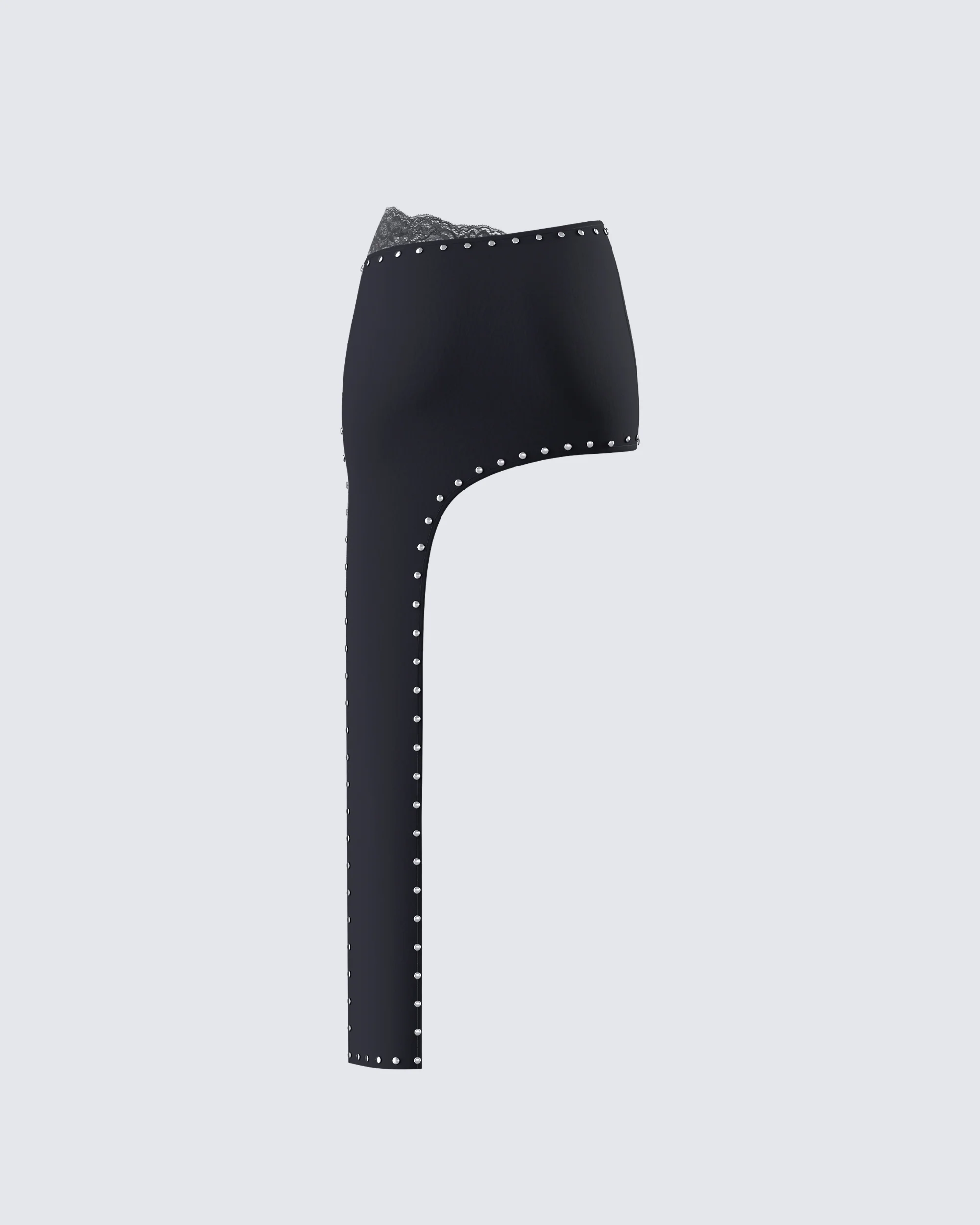 Cia Black Asymmetrical Lace Micro Mini Skirt - Image 3