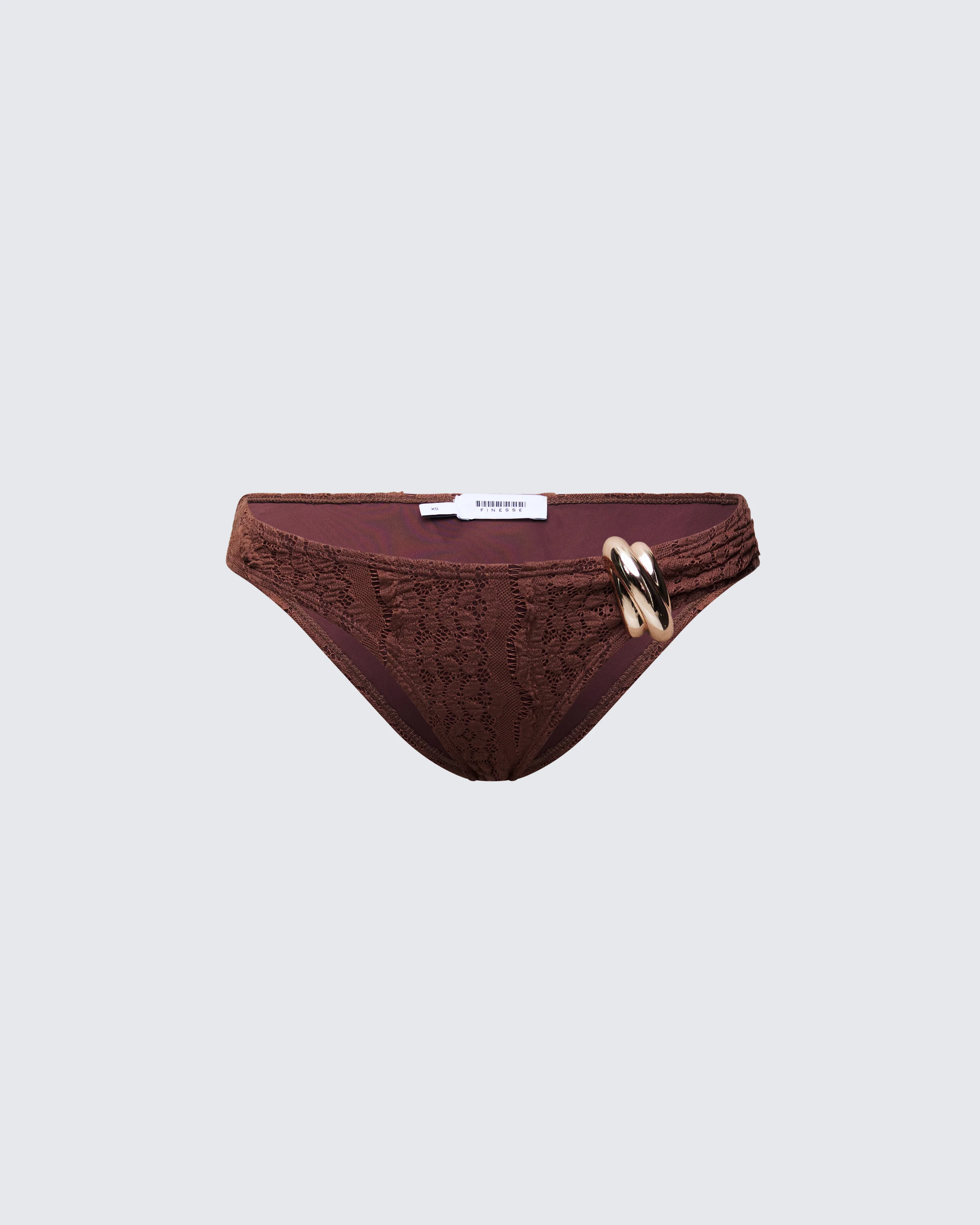 Dreya Brown Textured Bikini Bottom