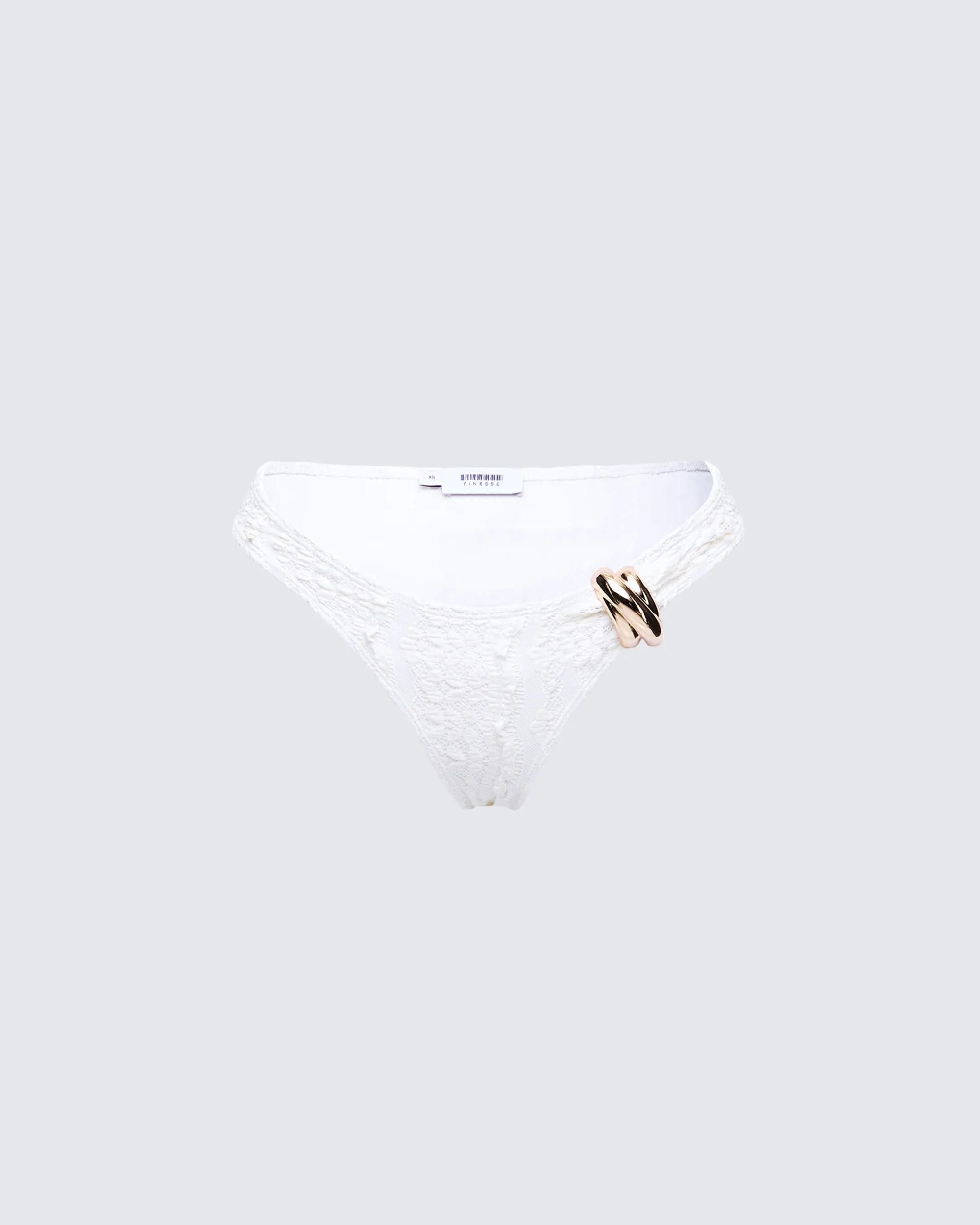 Dreya Cream Textured Bikini Bottom