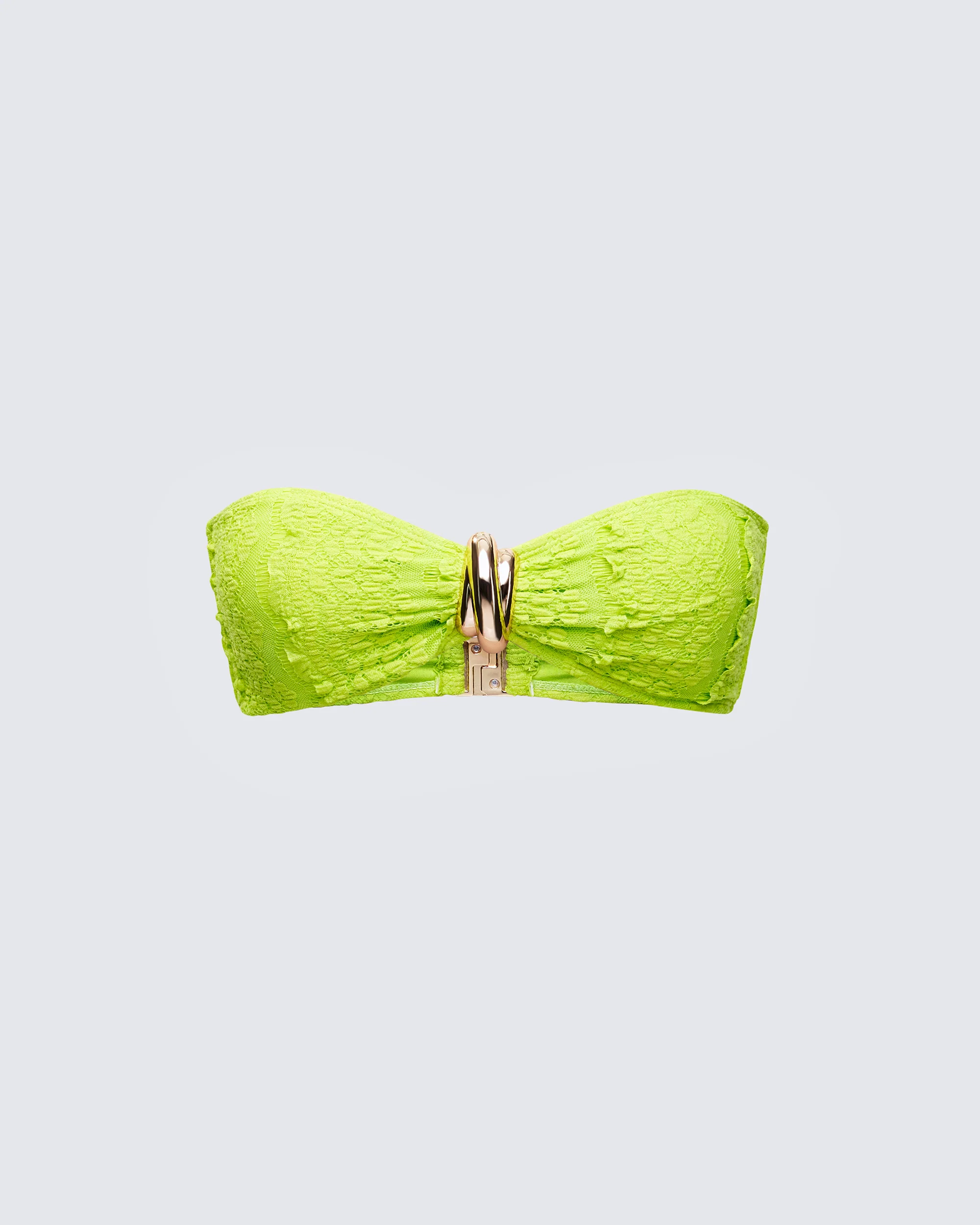 Dreya Green Textured Bikini Top