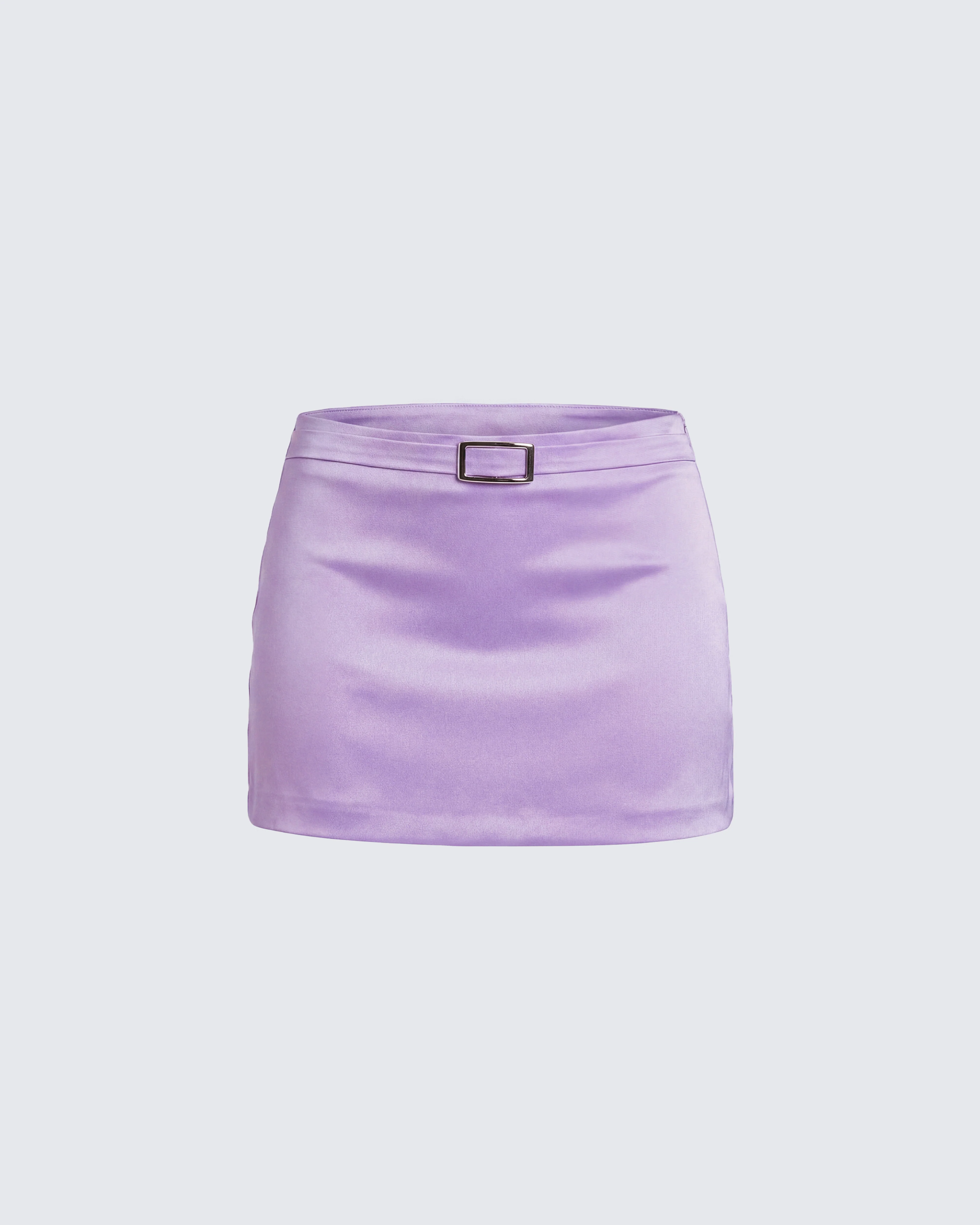 Eleanora Lilac Satin Mini Skirt