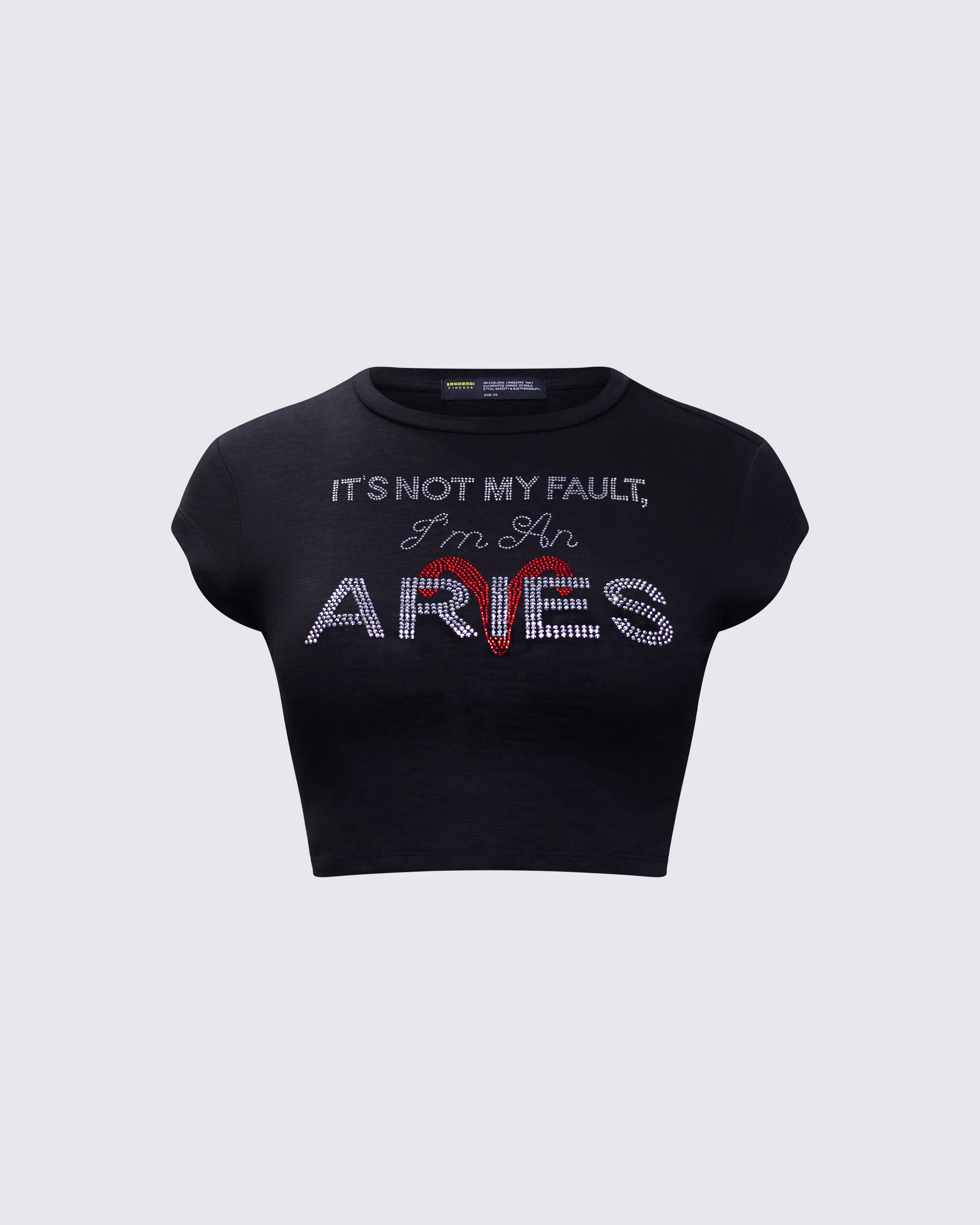Elowen Black Aries Graphic Top