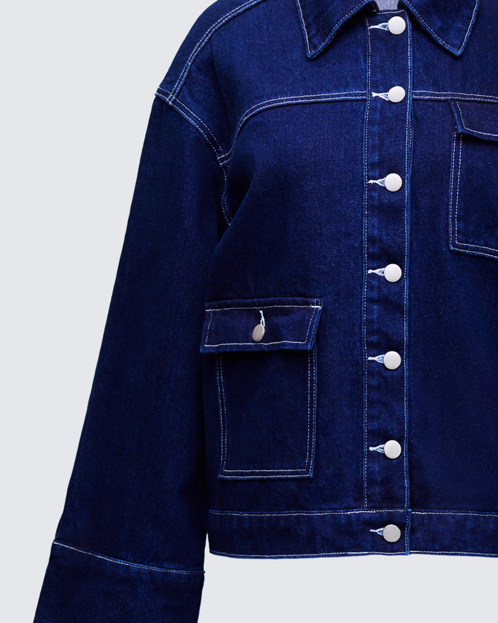 Frovi Blue Denim Oversized Shirt - Image 6
