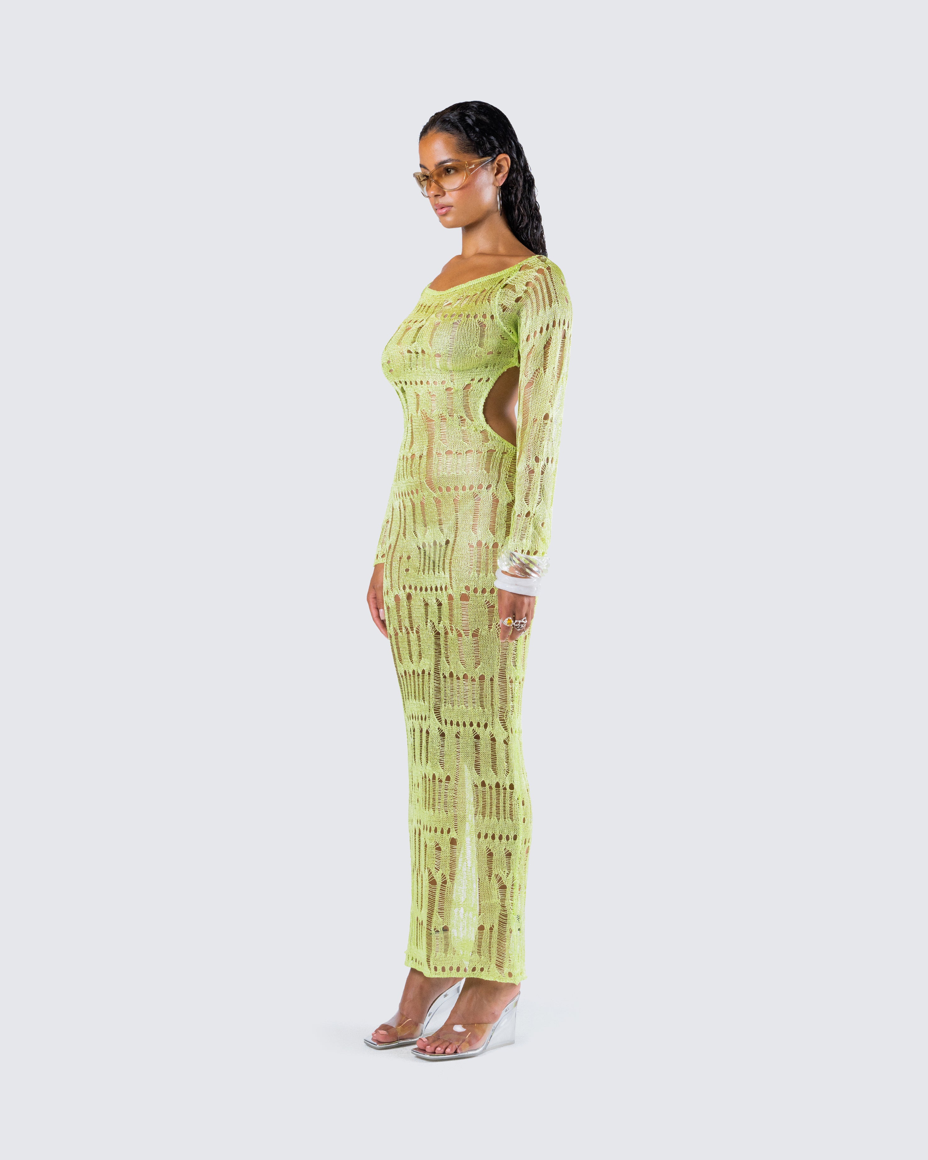 Hartley Green Open Knit Maxi Dress - Image 5