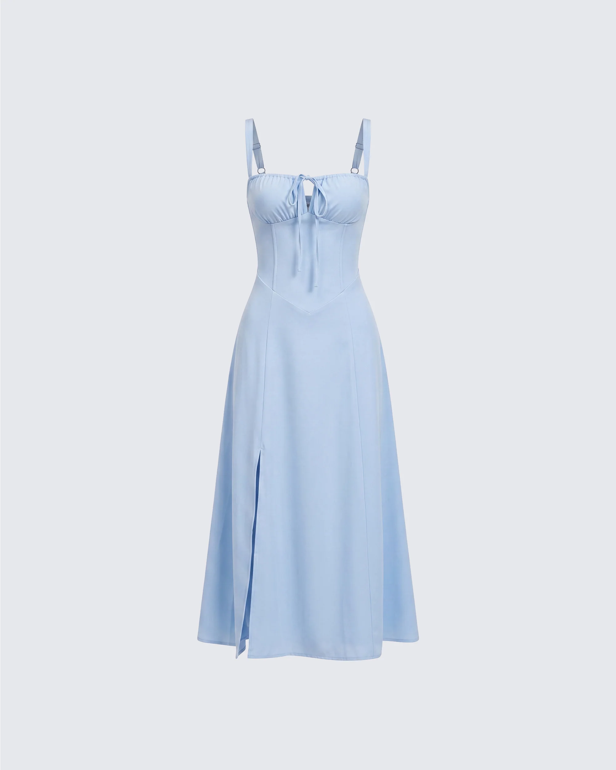 Hera Blue Corset Midi Dress