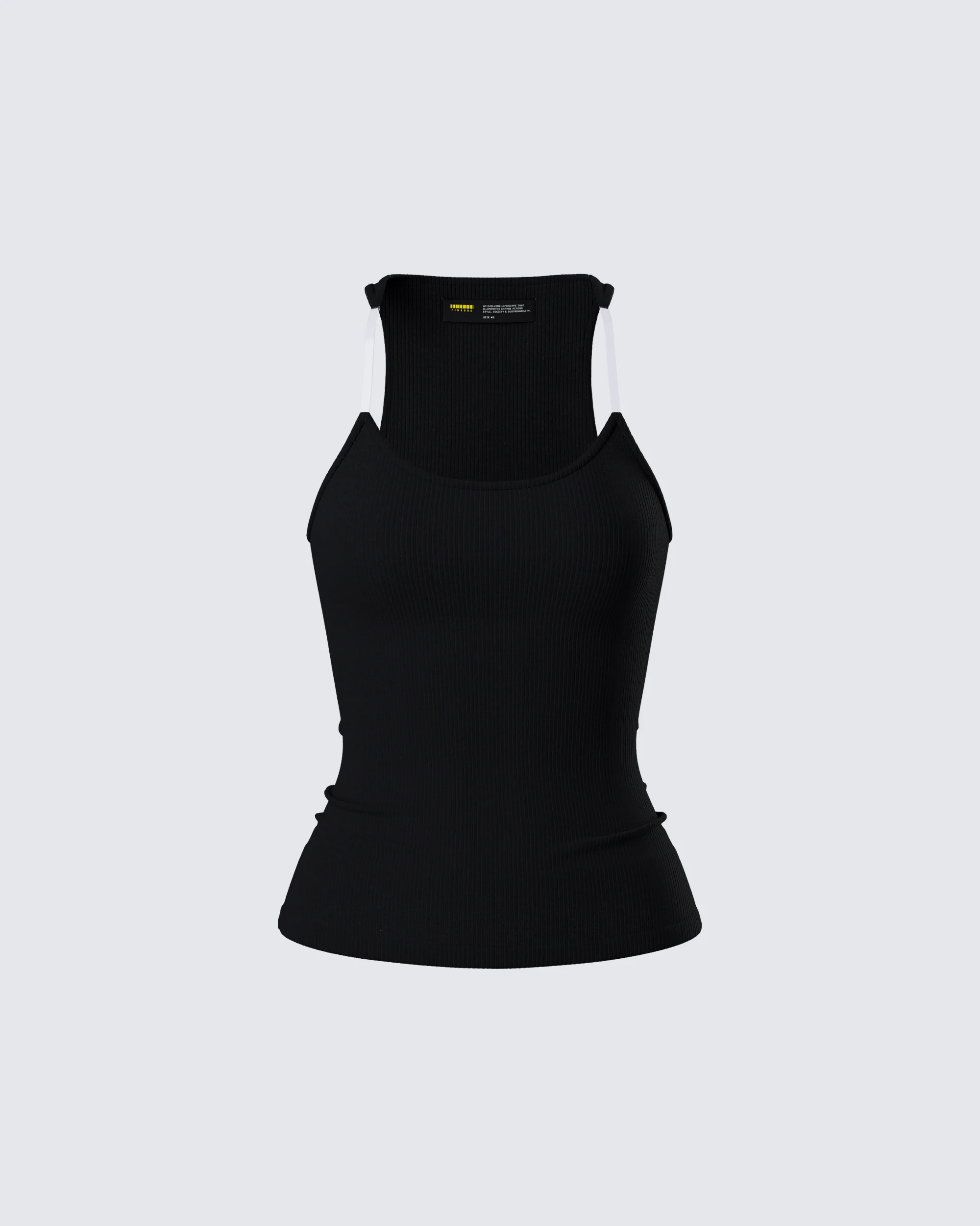 Jazlyn Black Invisible Strap Tank Top