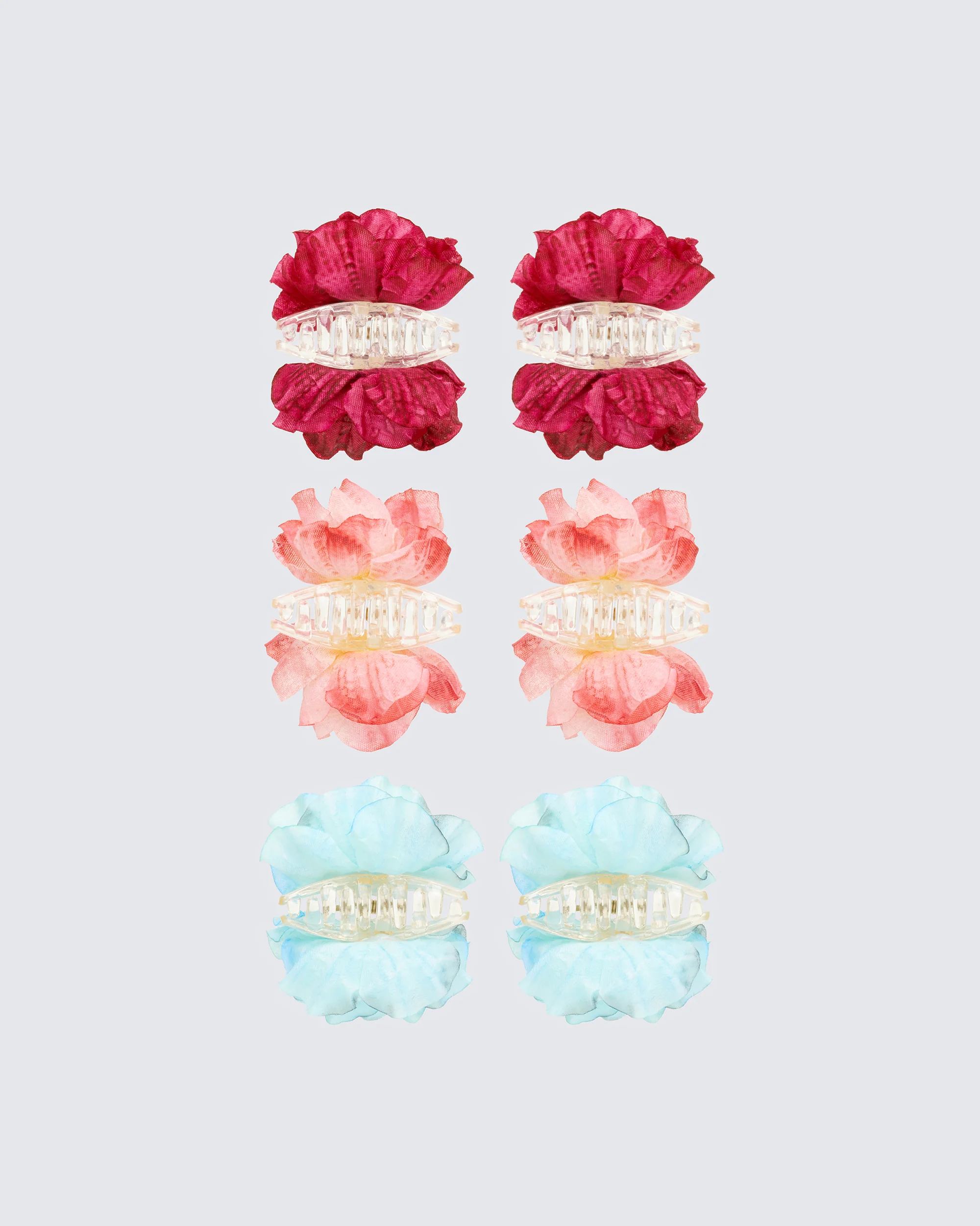 Kaelis Multi Flower Hair Claw Set - 6 Pack