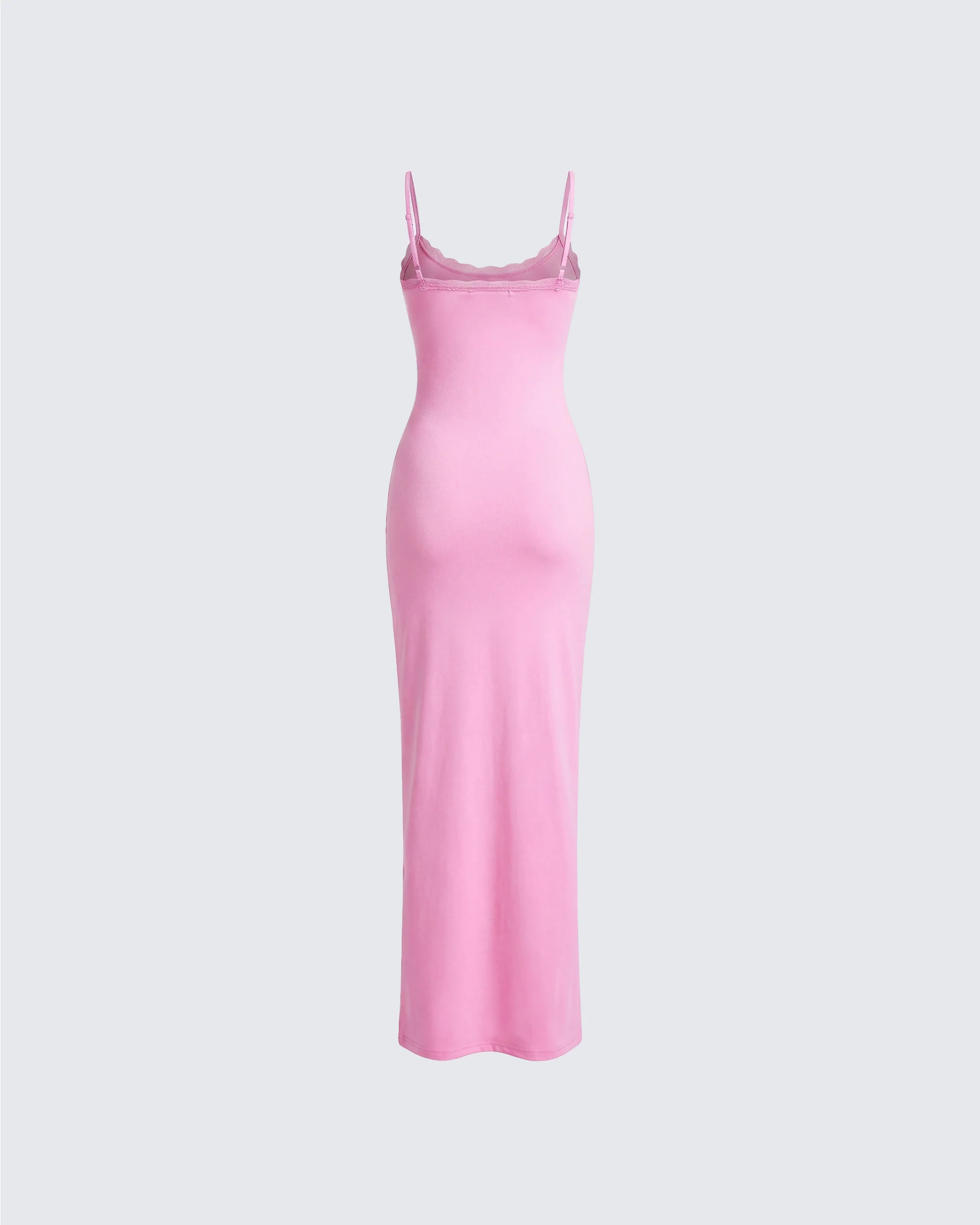 Kayla Pink Fitted Maxi Dress - Image 2