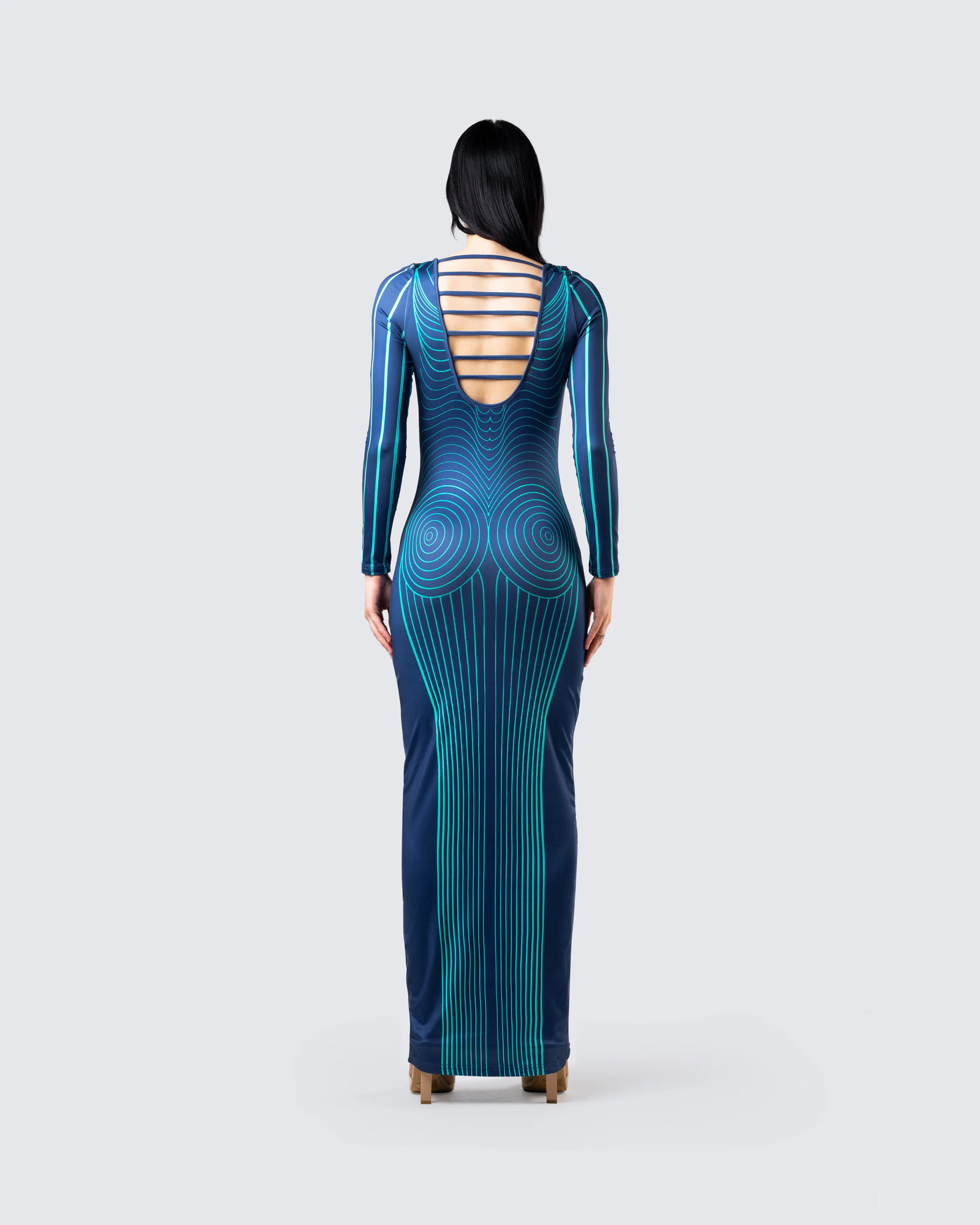Larisa Body Print Knit Maxi Dress - Image 6