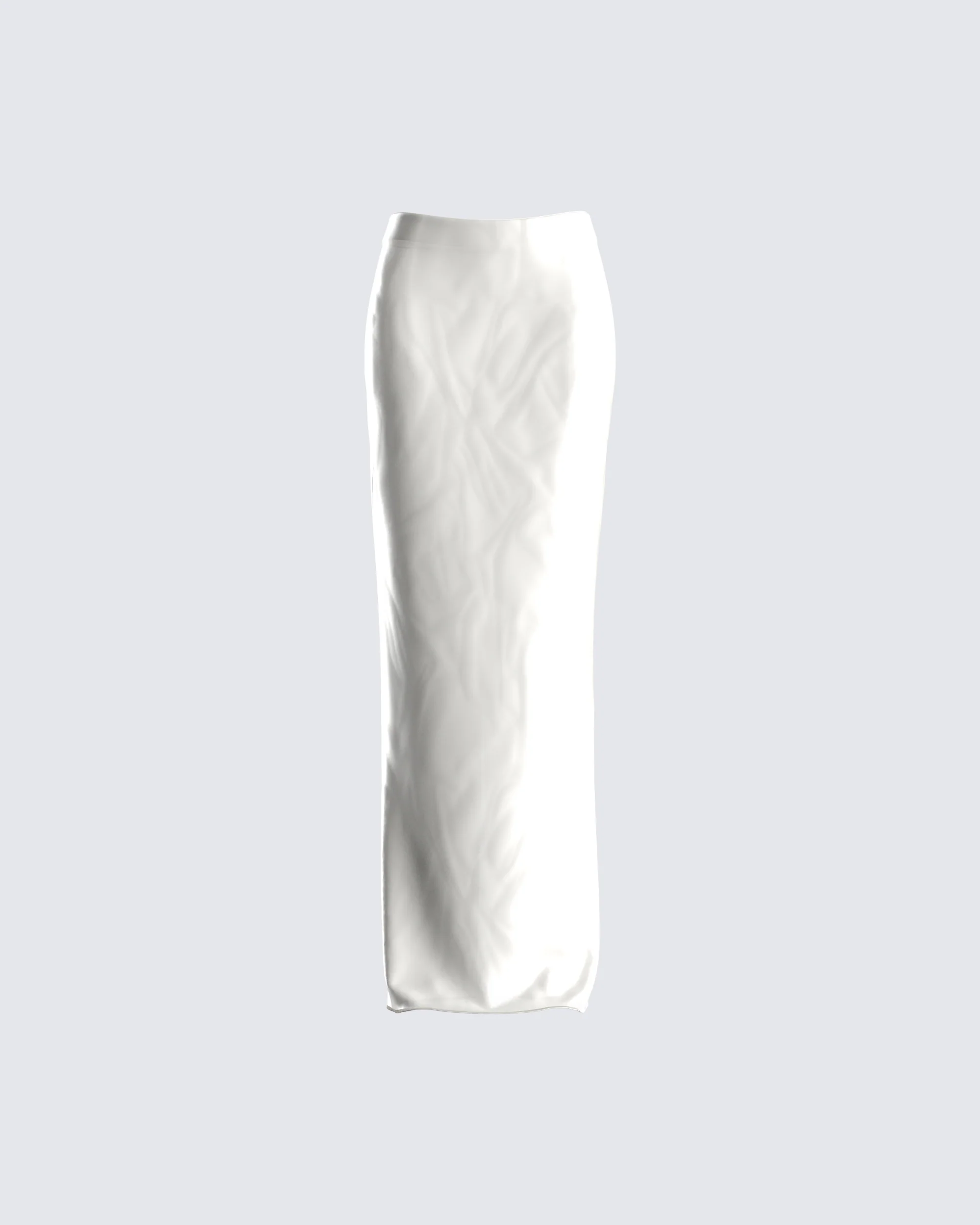 Mackenna Ivory Satin Maxi Skirt