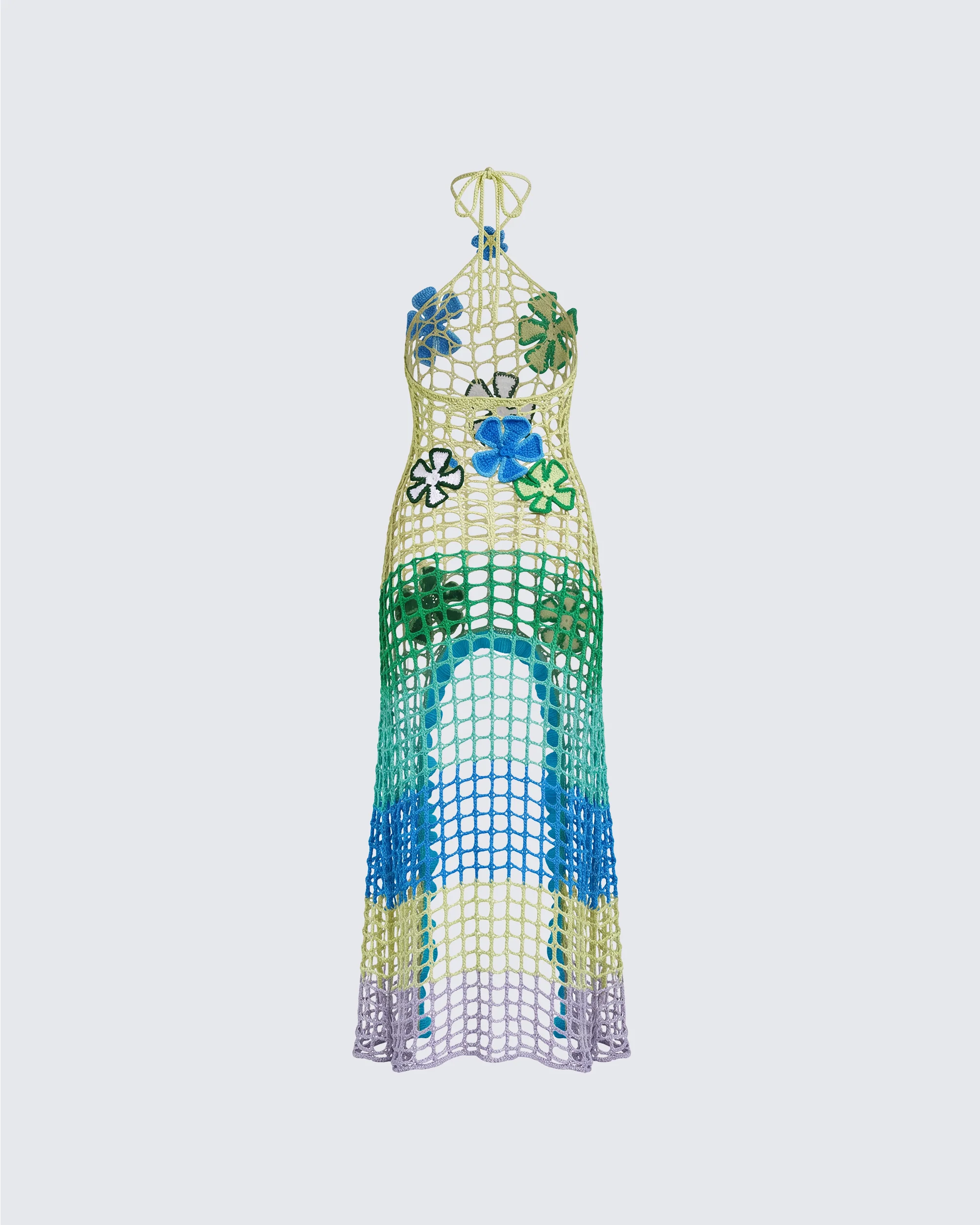 Mael Multi Crochet Floral Applique Dress - Image 2