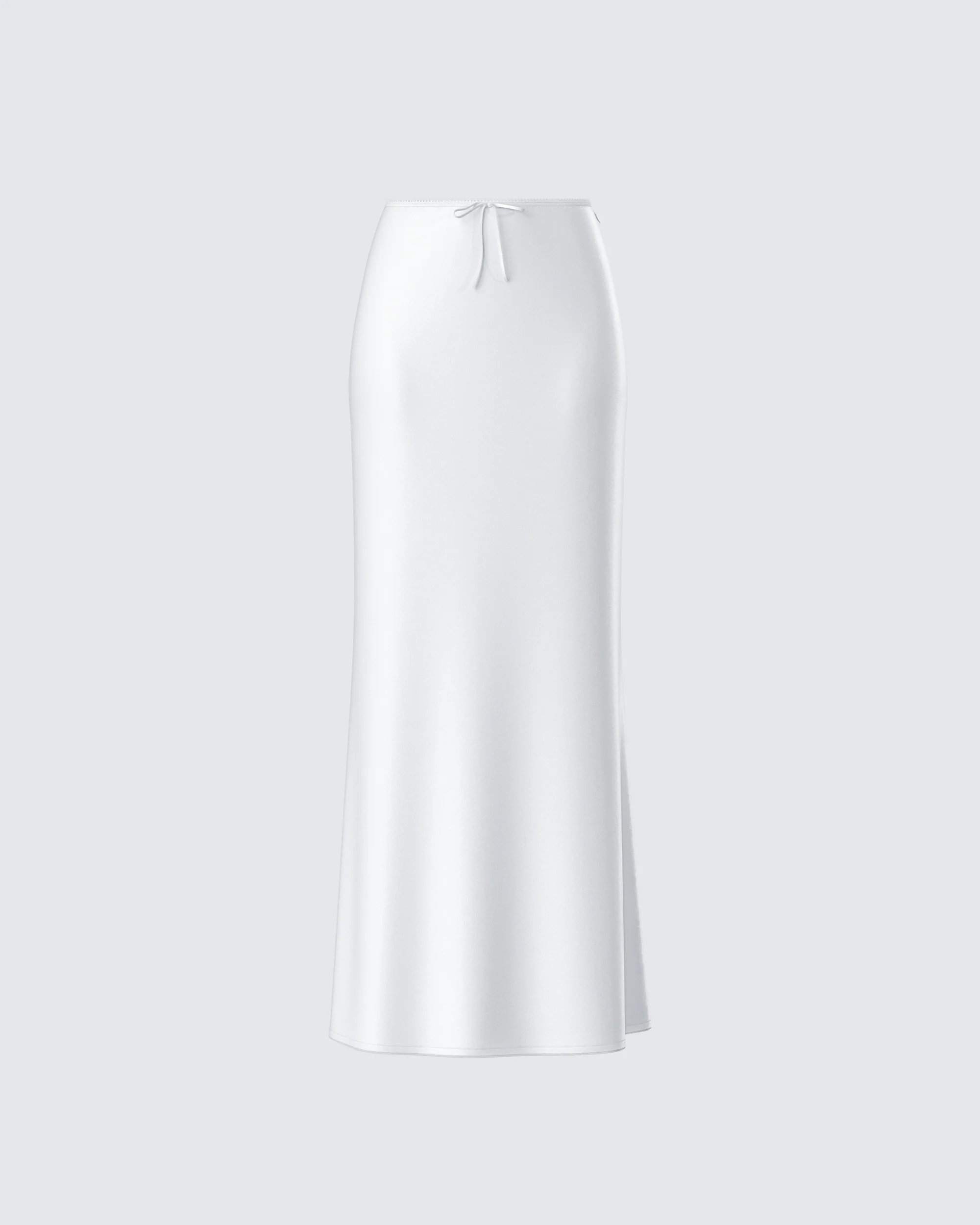 Maree White Low Rise Maxi Skirt