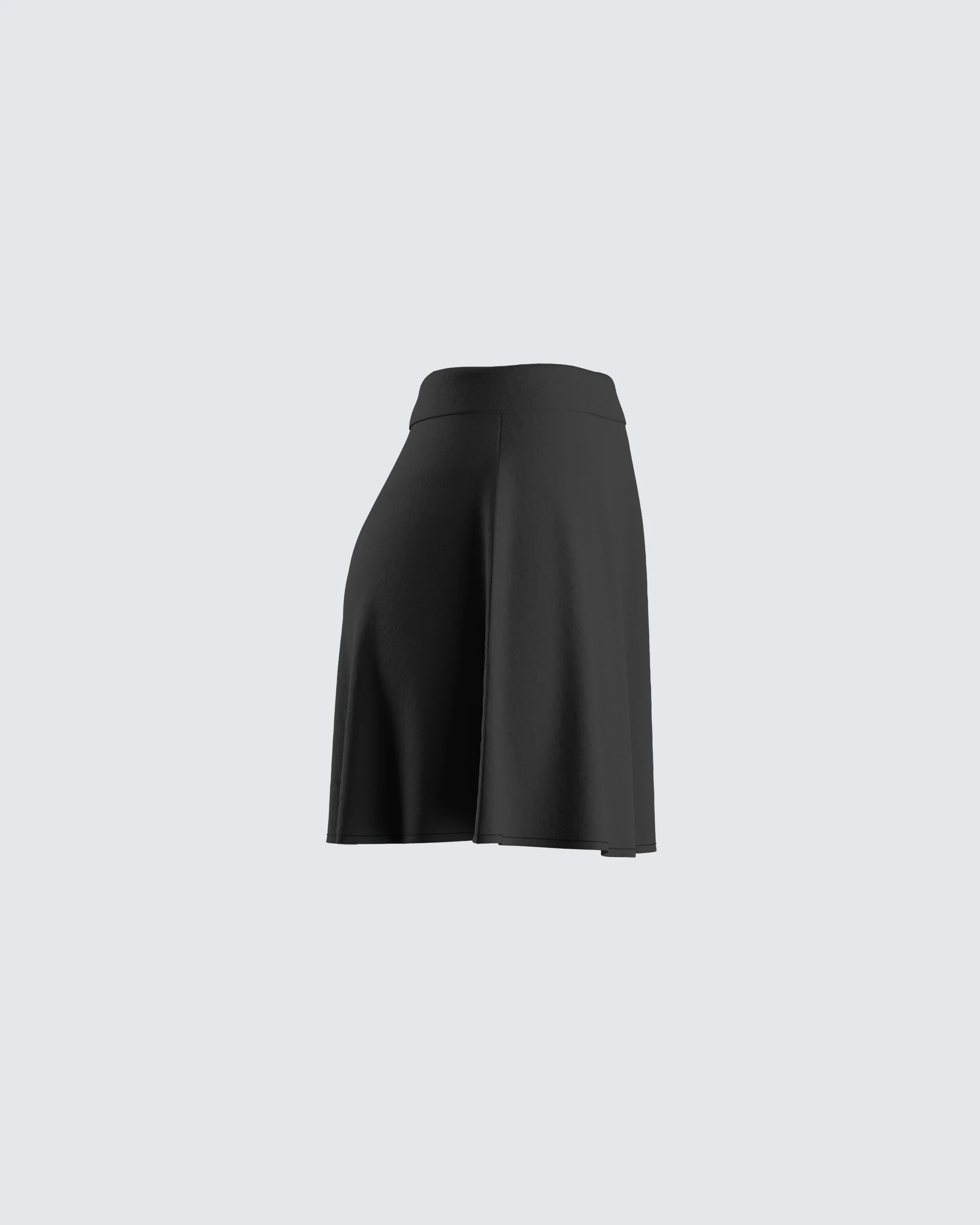 Meera Black High Waisted Skirt - Image 2