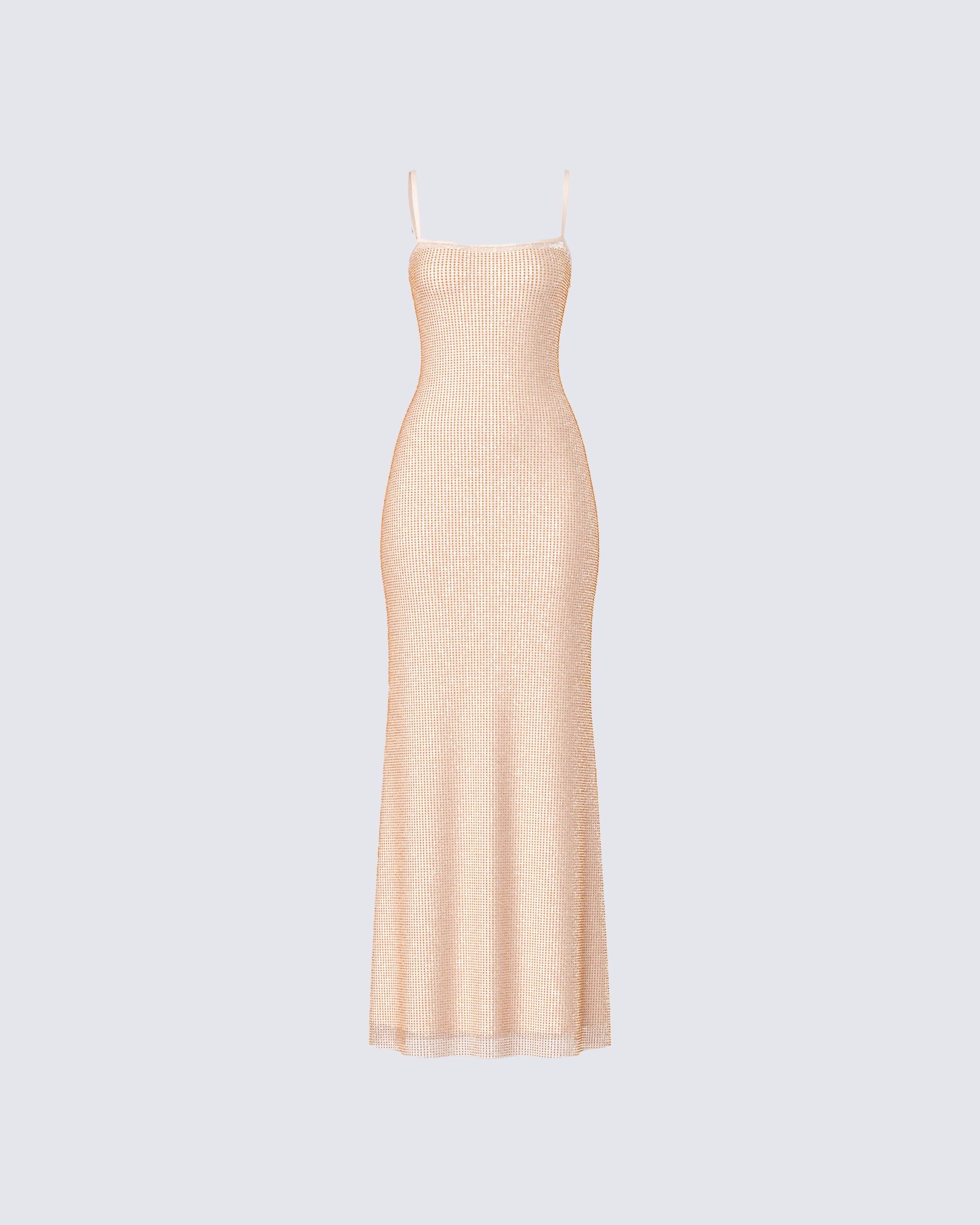 Michal Gold Sequin Maxi Dress