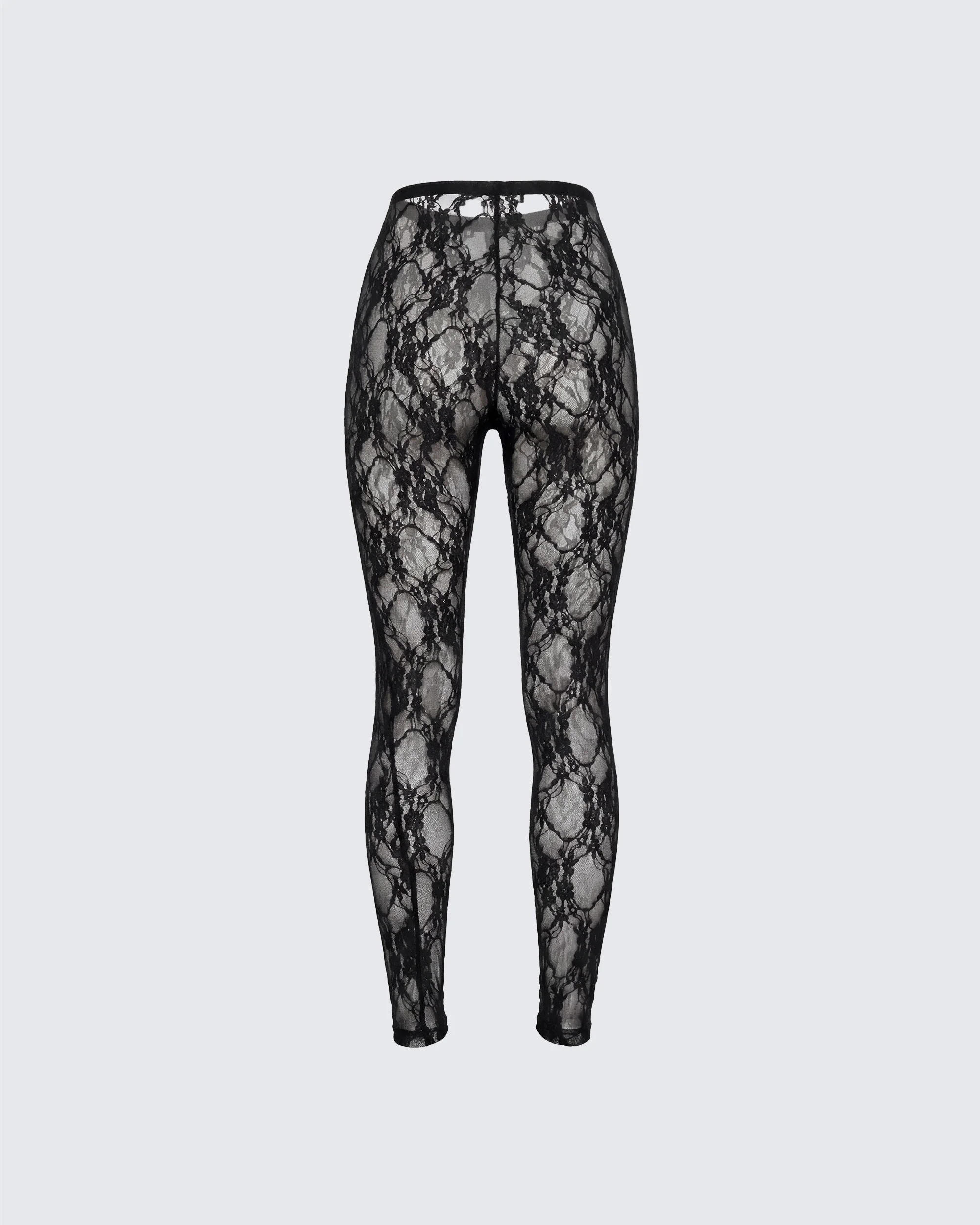 Miriam Black Lace Fitted Legging - Image 2