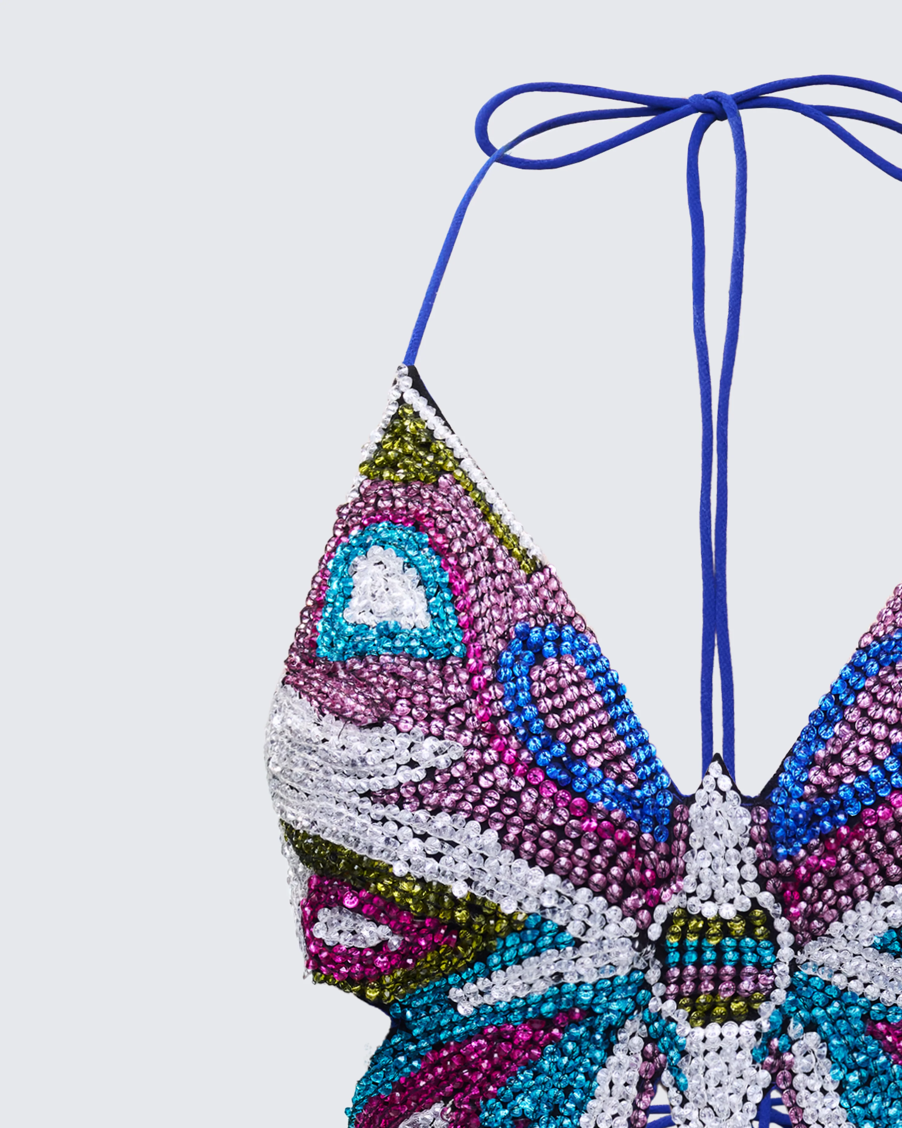 Novie Multi Butterfly Backless Top - Image 6