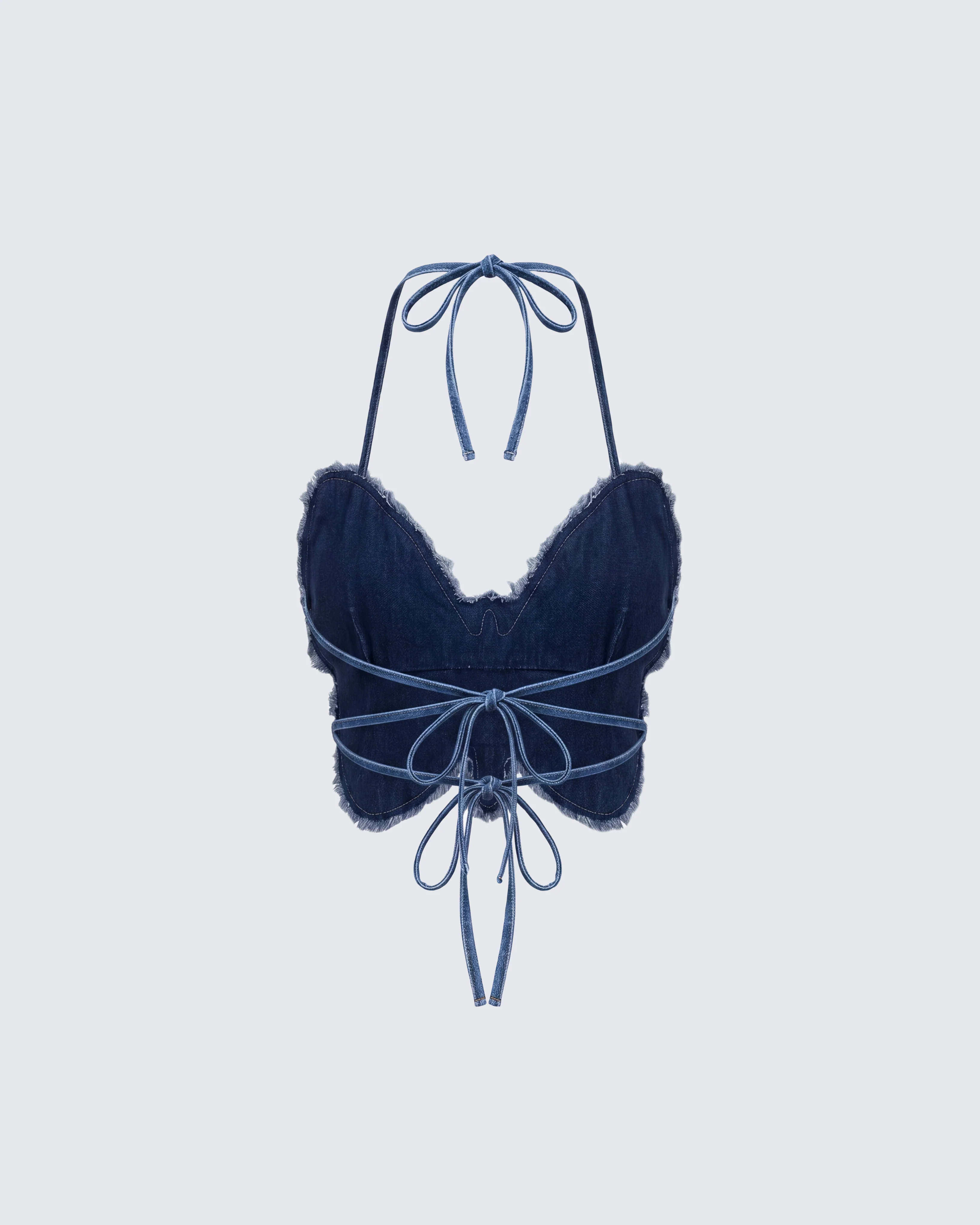 Olivette Blue Denim Butterfly Top - Image 2