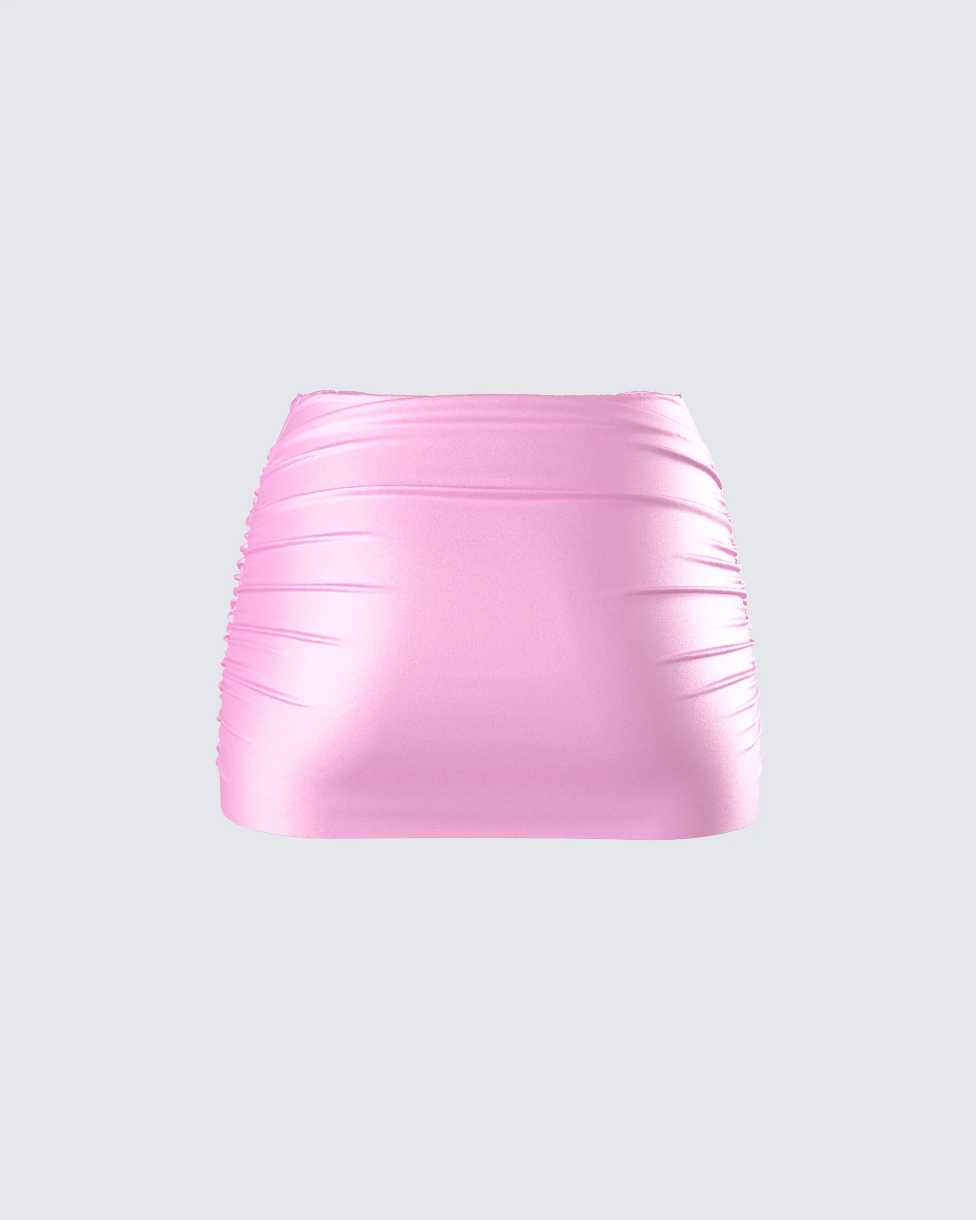 Rivi Pink Satin Micro Mini Skirt - Image 3
