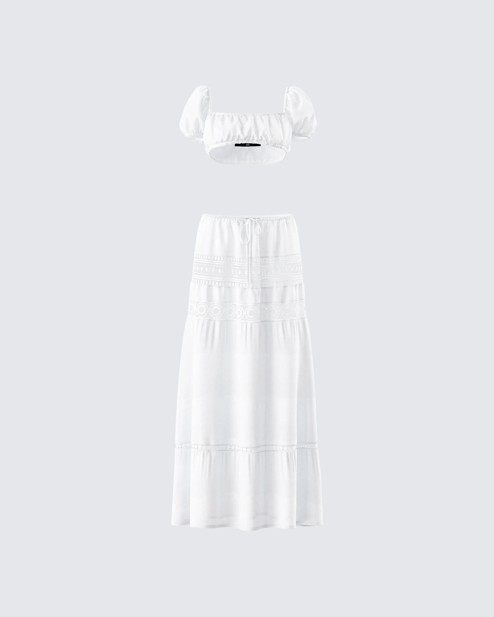 Rue White Floral Set