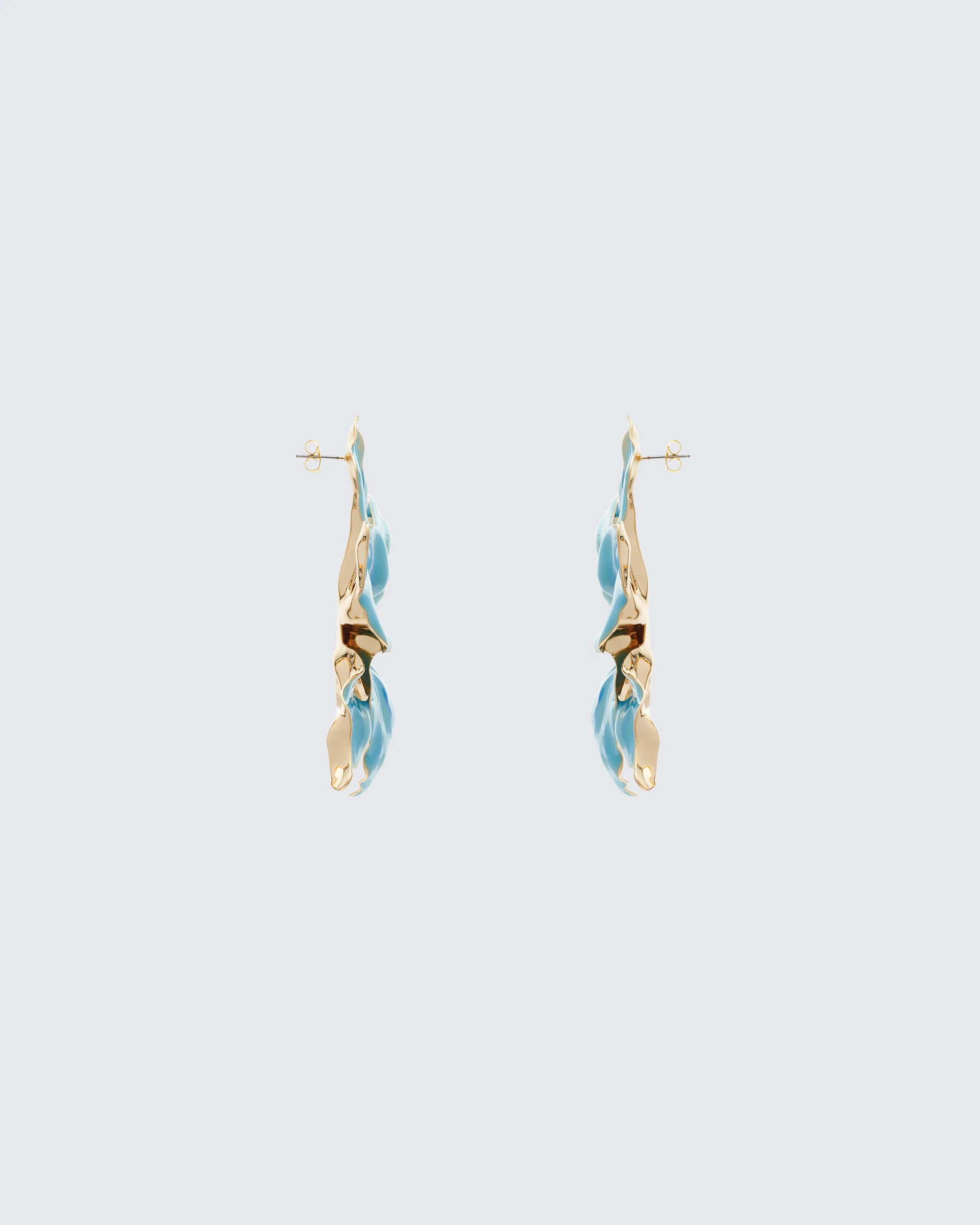 Sabira Blue Orchid Earrings - Image 2