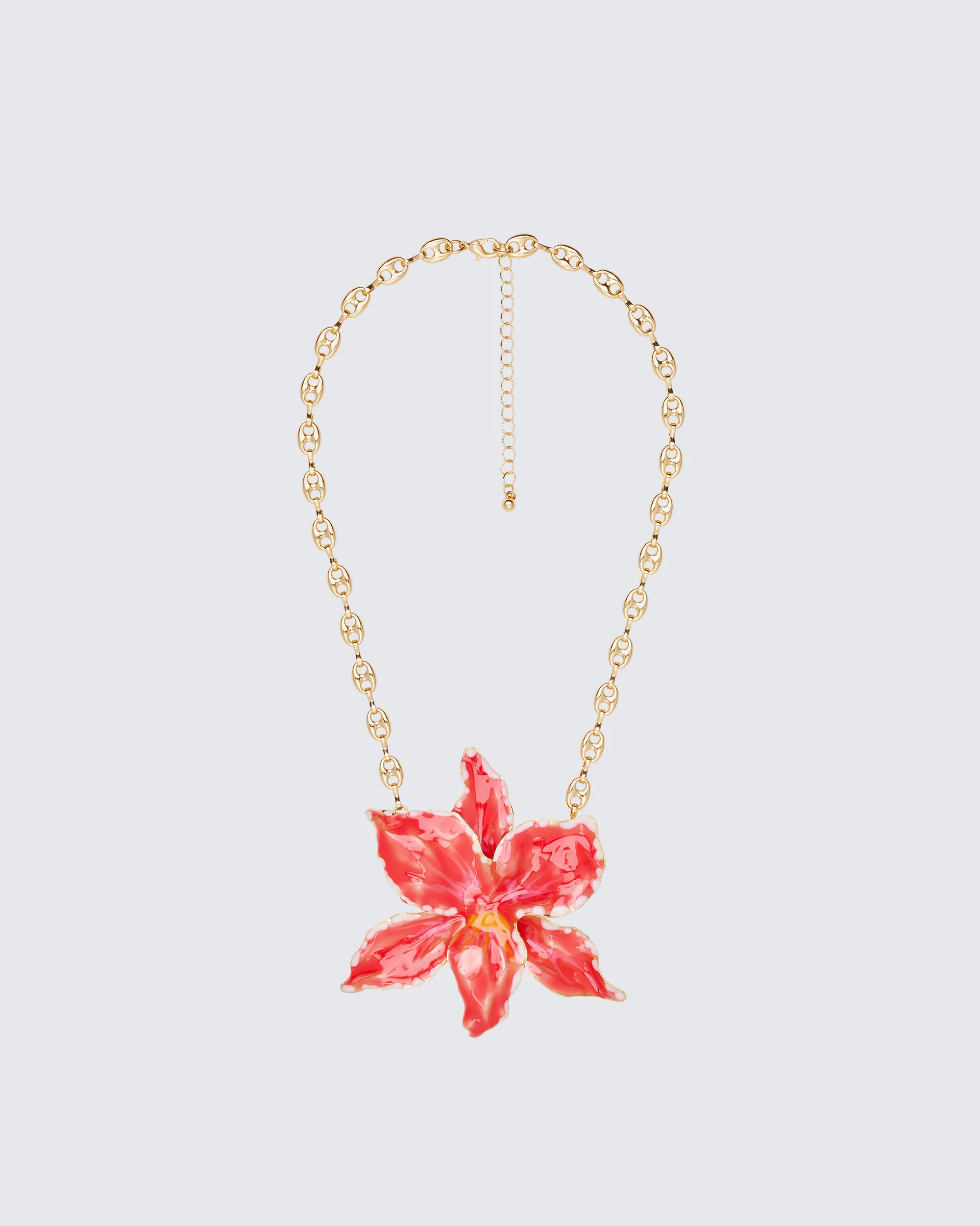 Sabira Red Orchid Necklace