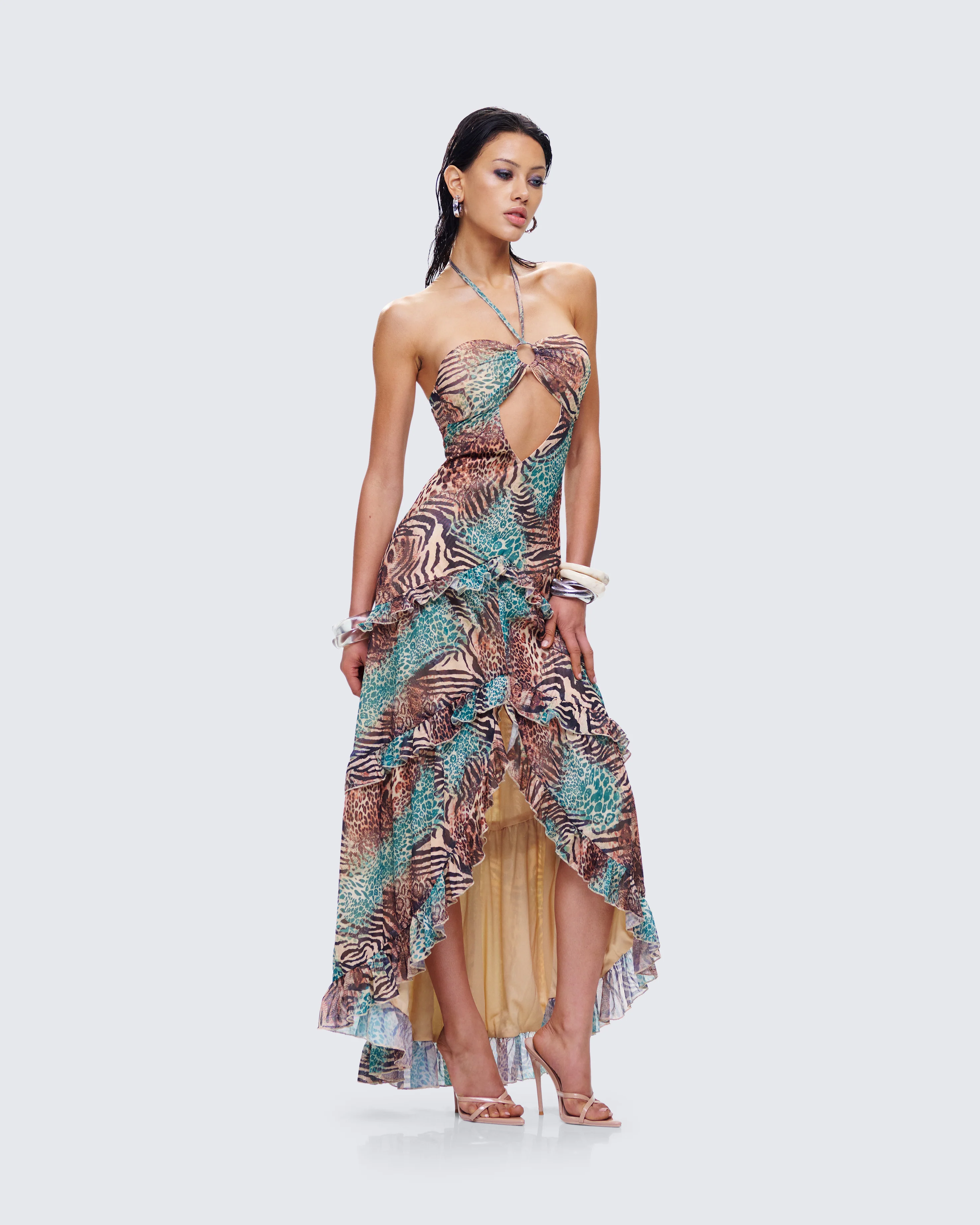 Saphira Animal Print Maxi Dress - Image 6