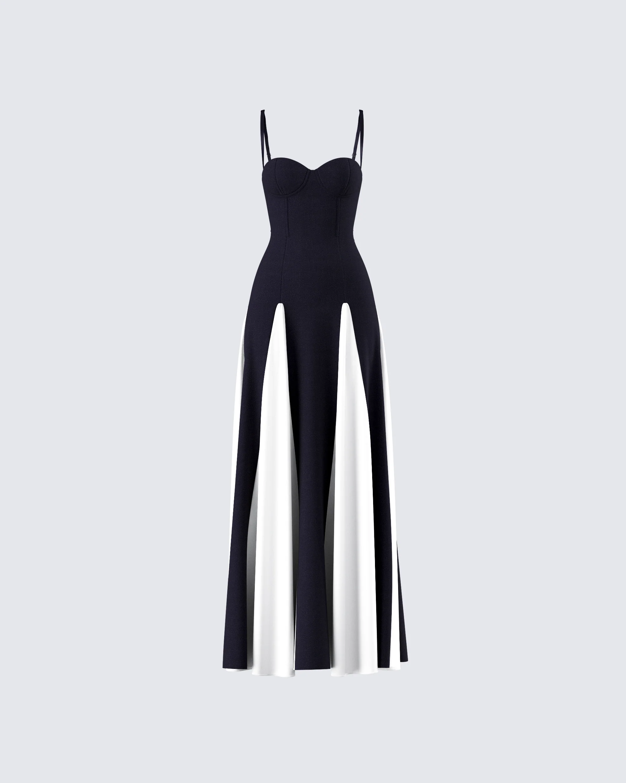 Skylah Black and White Gown