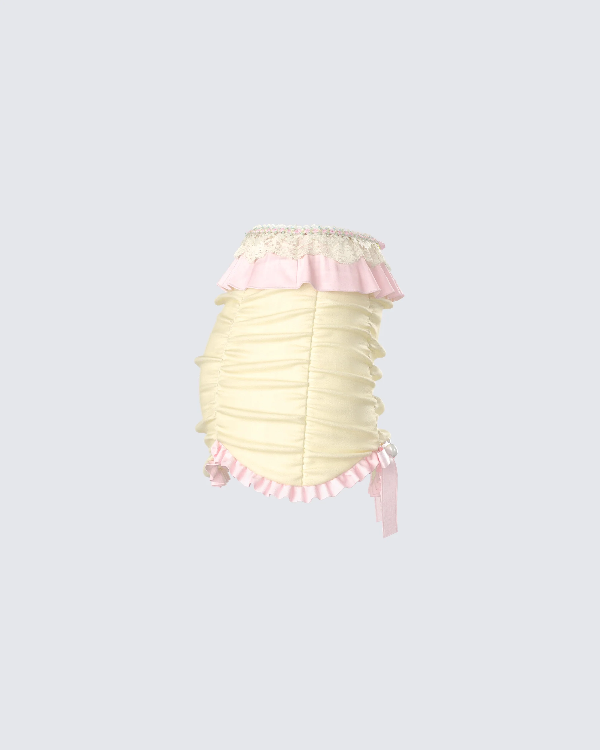 Sofia Pastel Ruffle Mini Skirt - Image 2