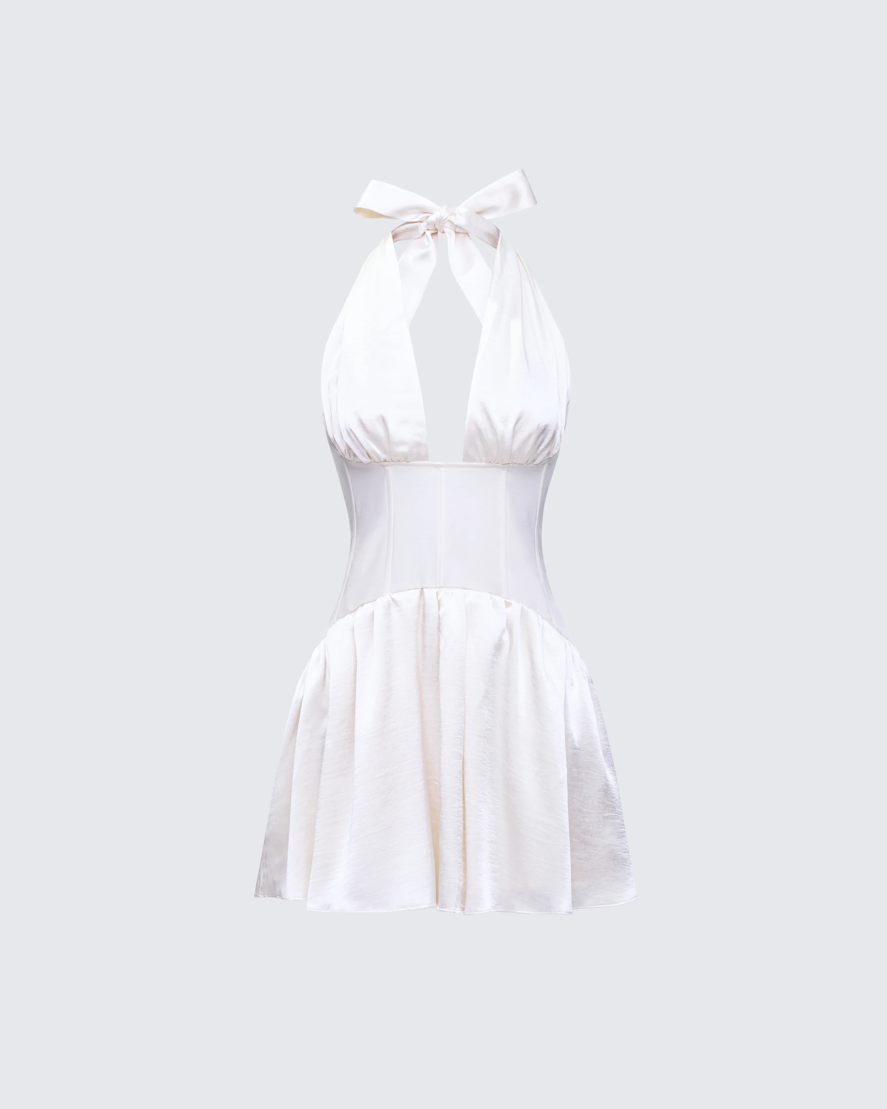Sunniva White Corset Mini Dress