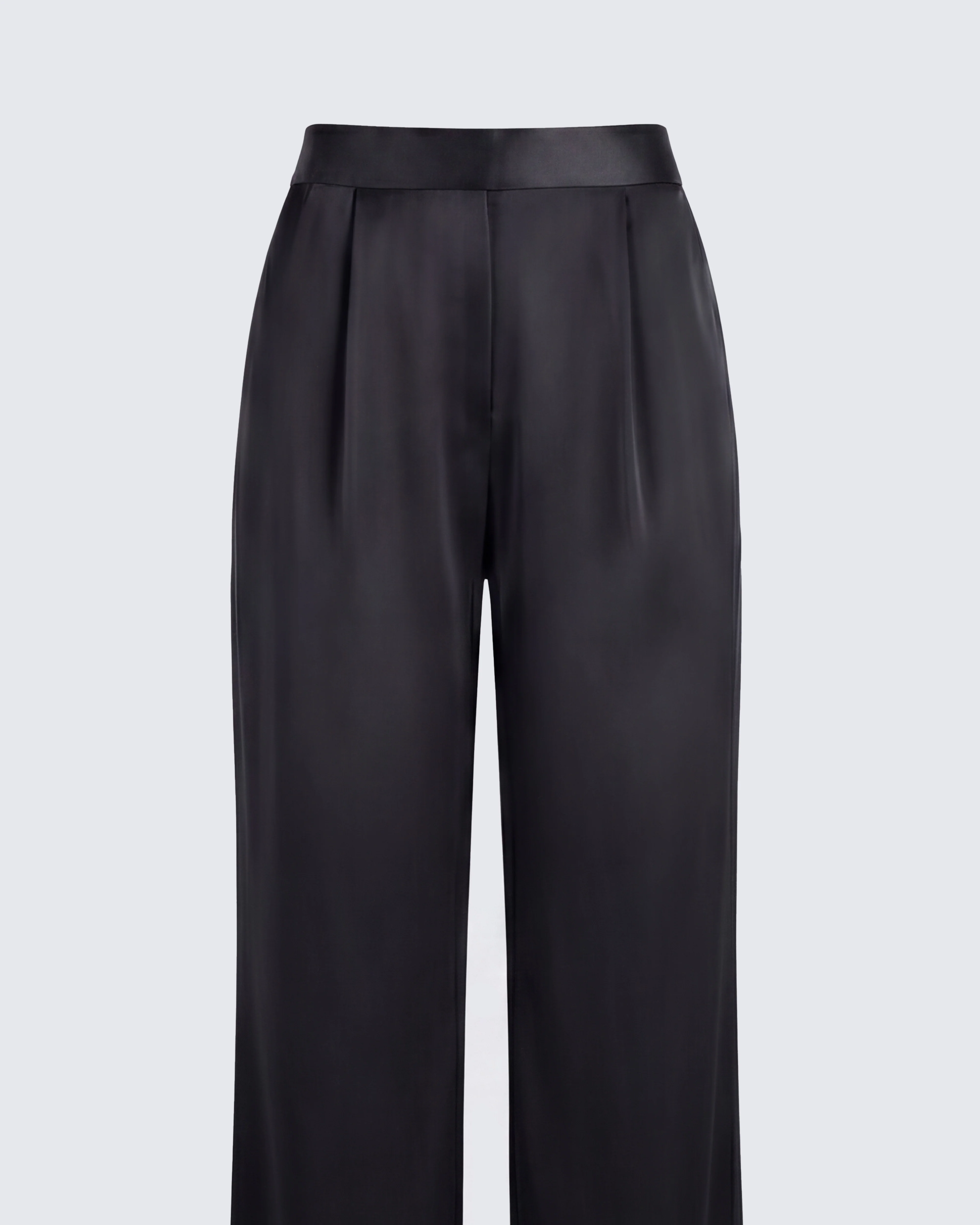 Suzanna Black Satin Wide Leg Trouser - Image 6
