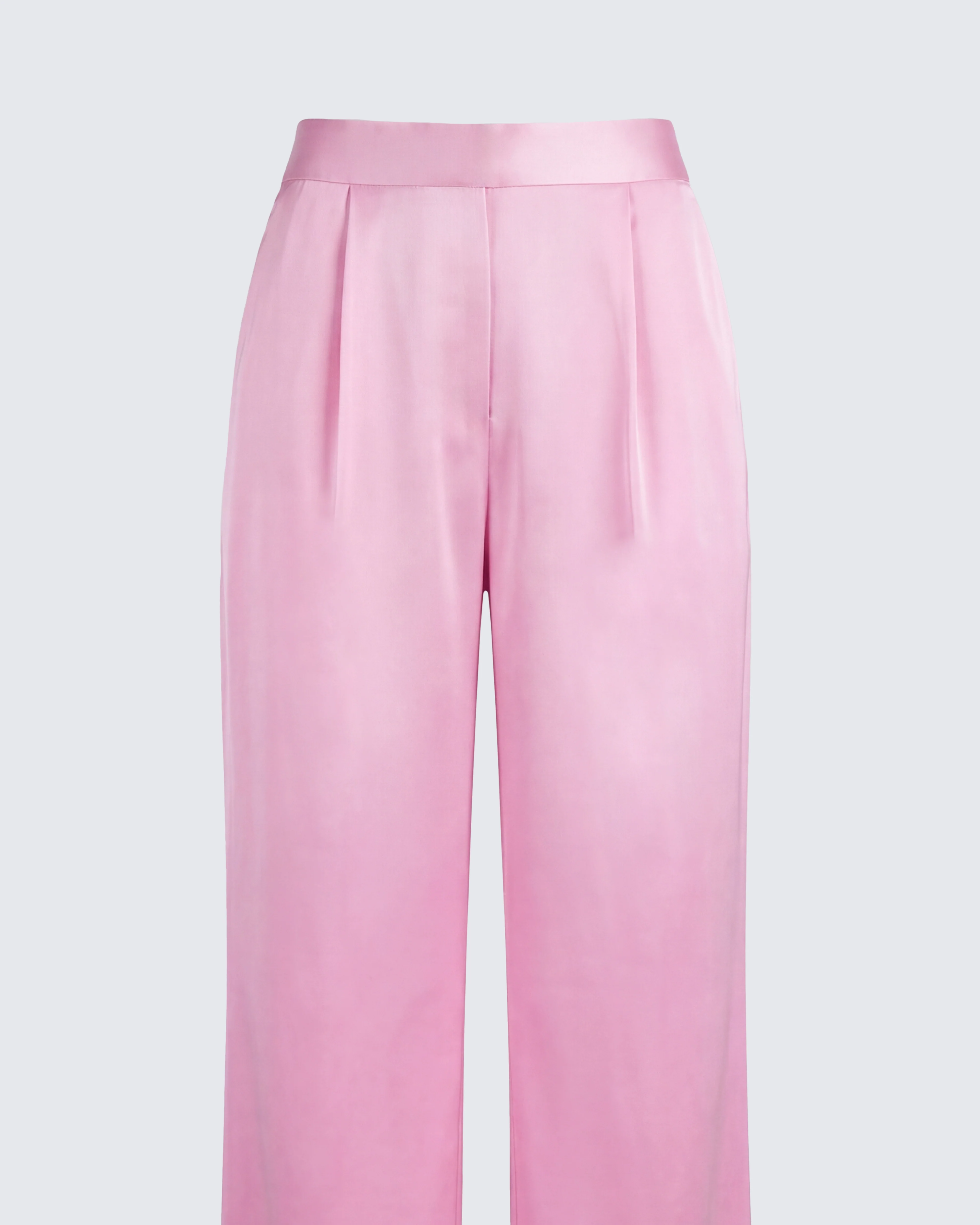 Suzanna Pink Satin Wide Leg Trouser - Image 6
