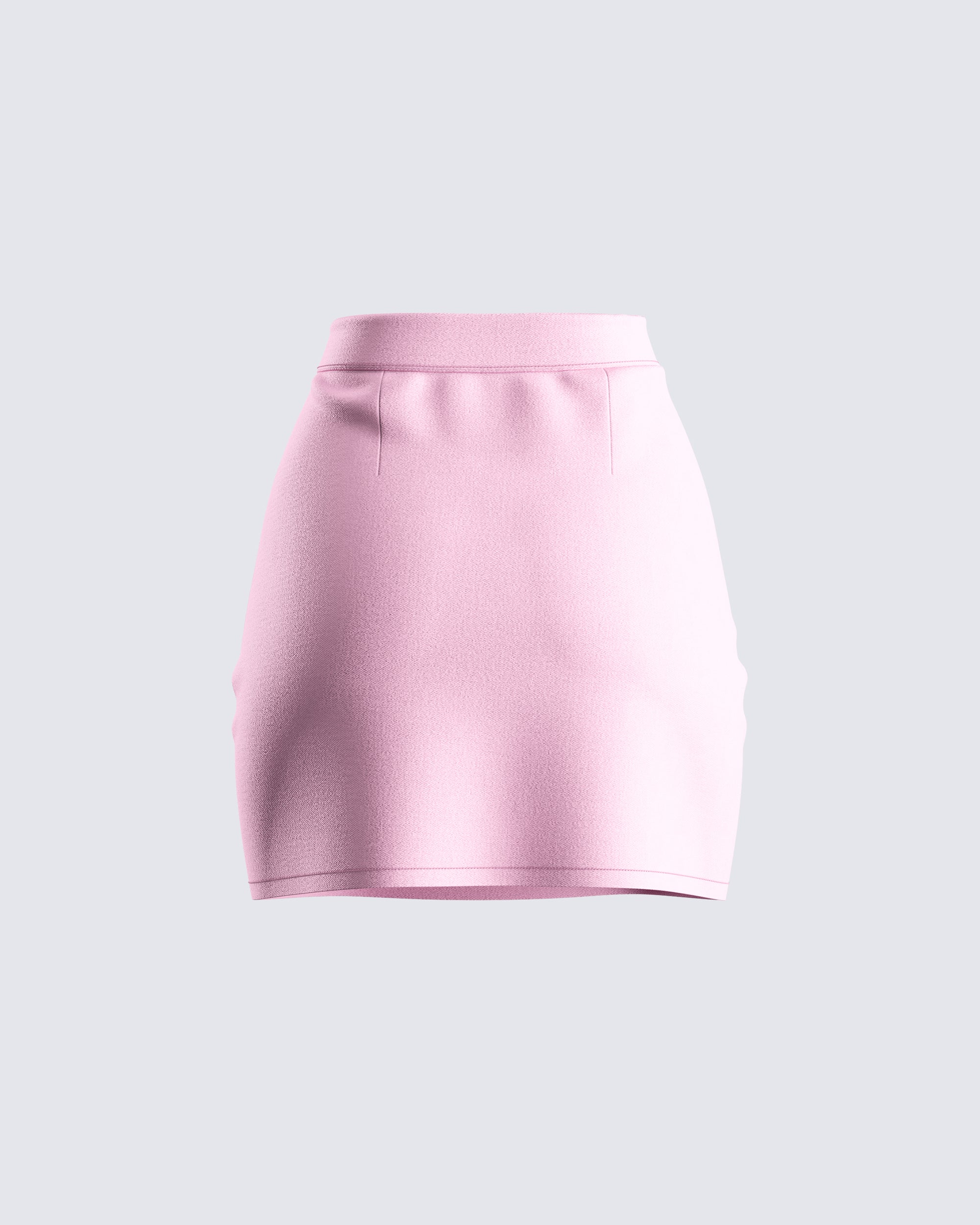 Teresa Pink High Waist Mini Skirt - Image 3
