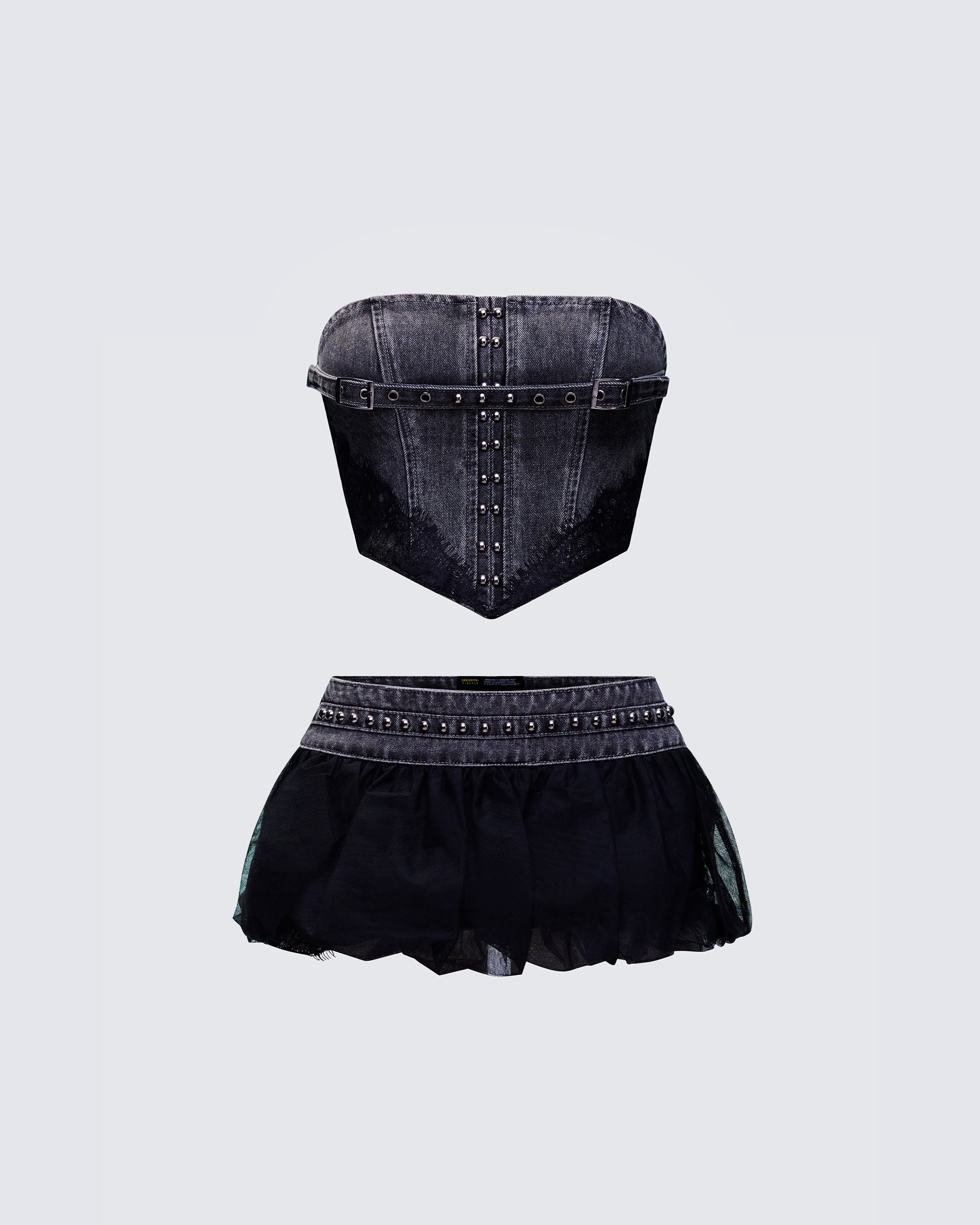 Titan Black Denim Set