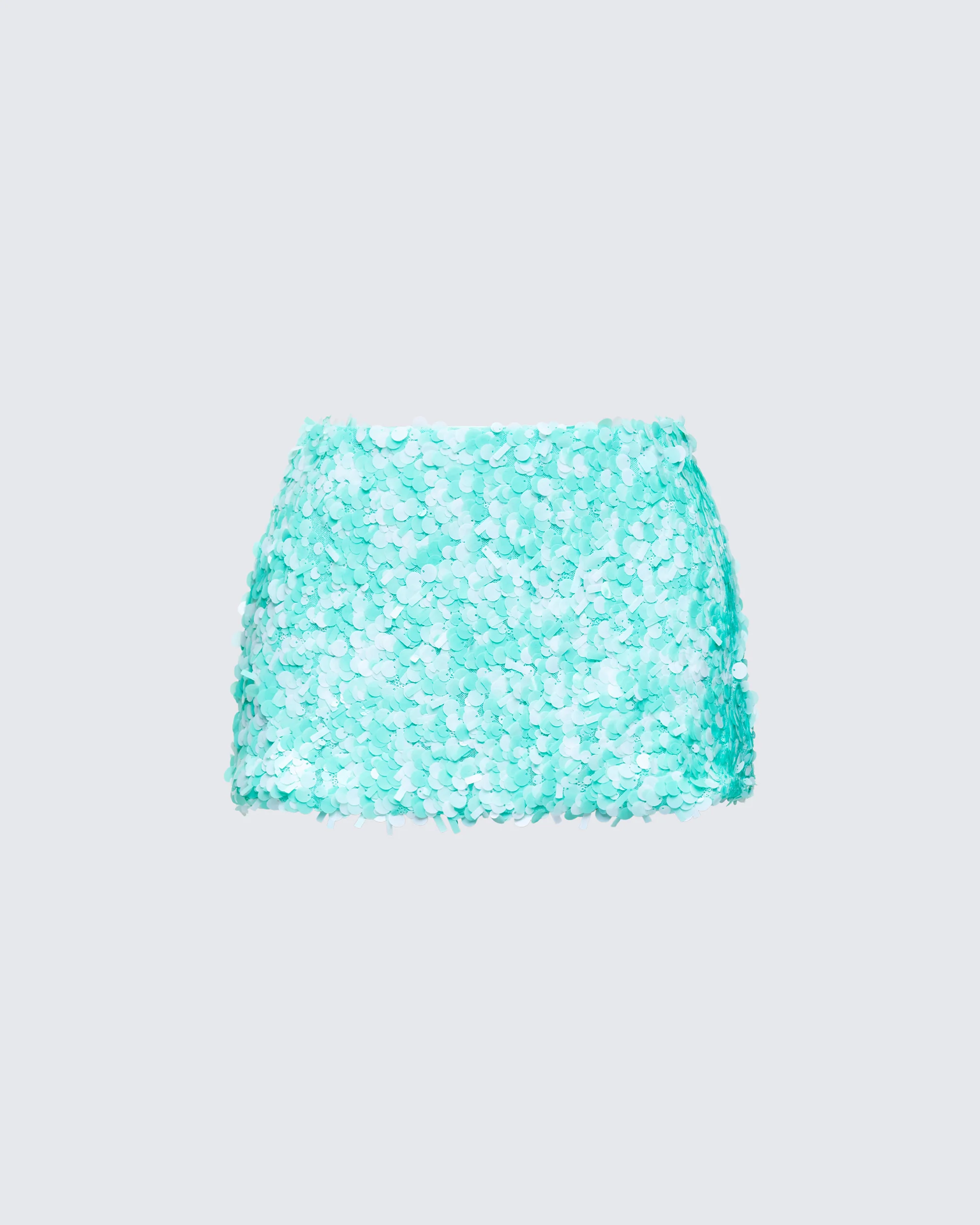 Twila Green Shell Sequin Mini Skirt