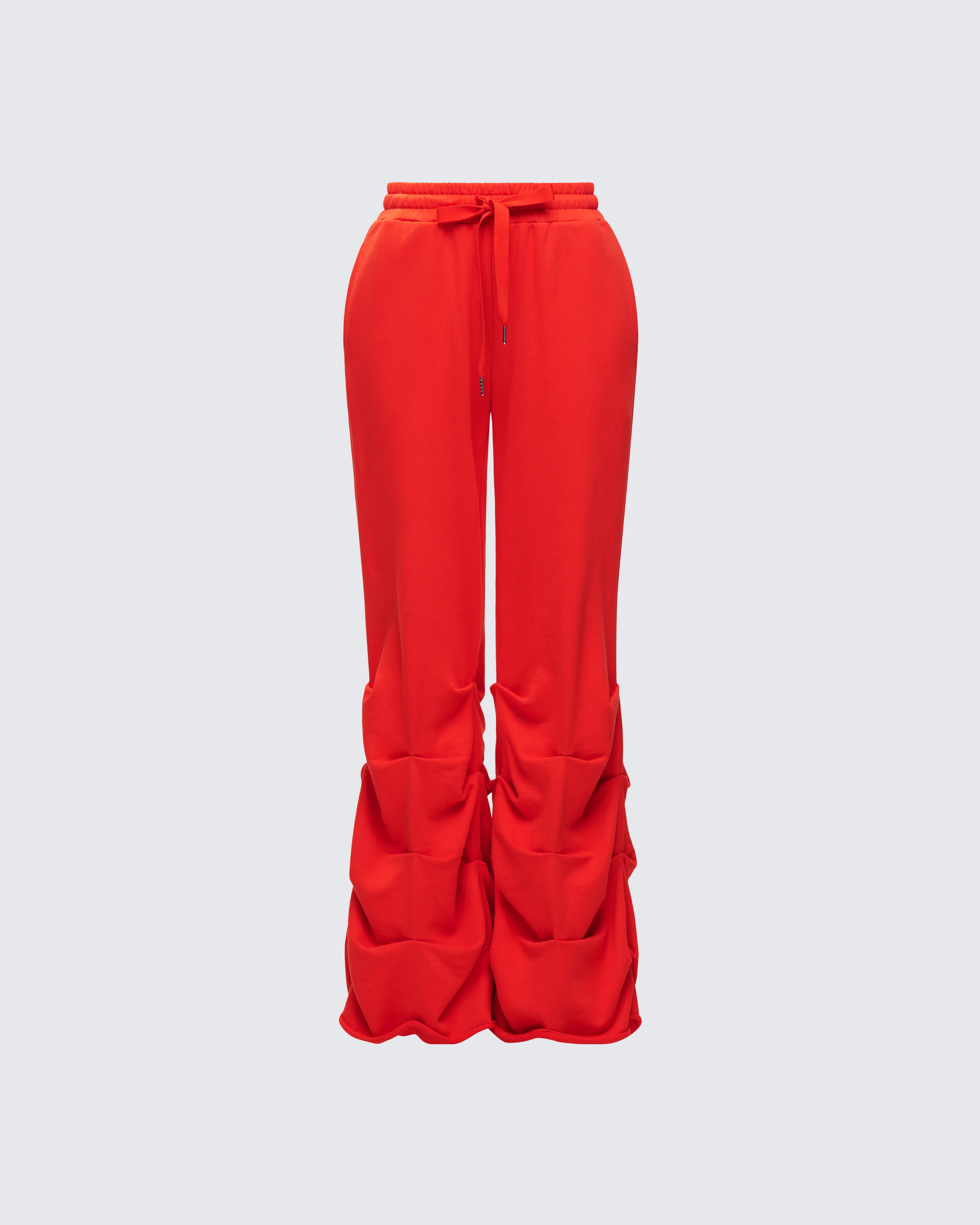 Una Red Stacked Leg Toggle Sweatpant