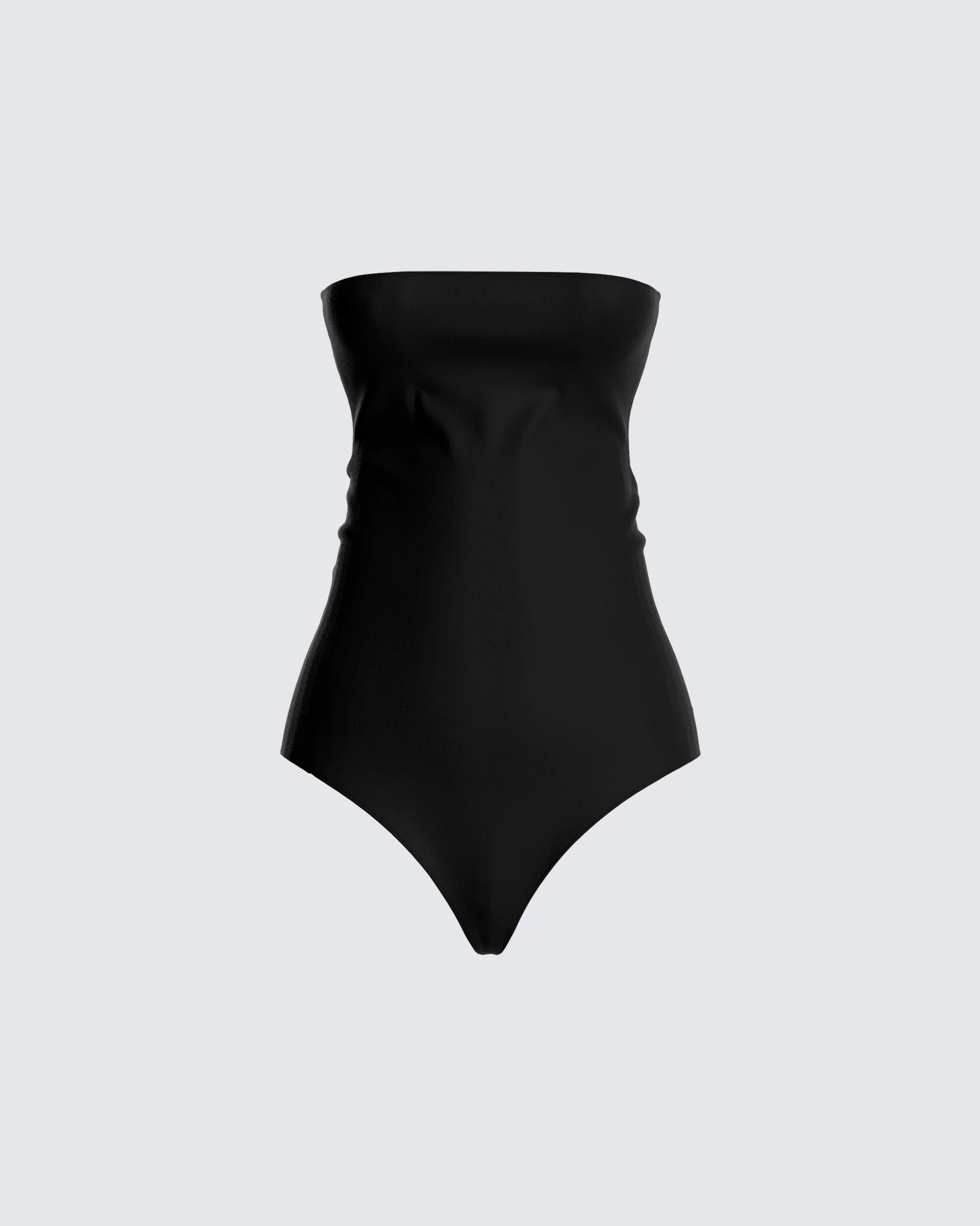 Vicky Black Strapless Bodysuit