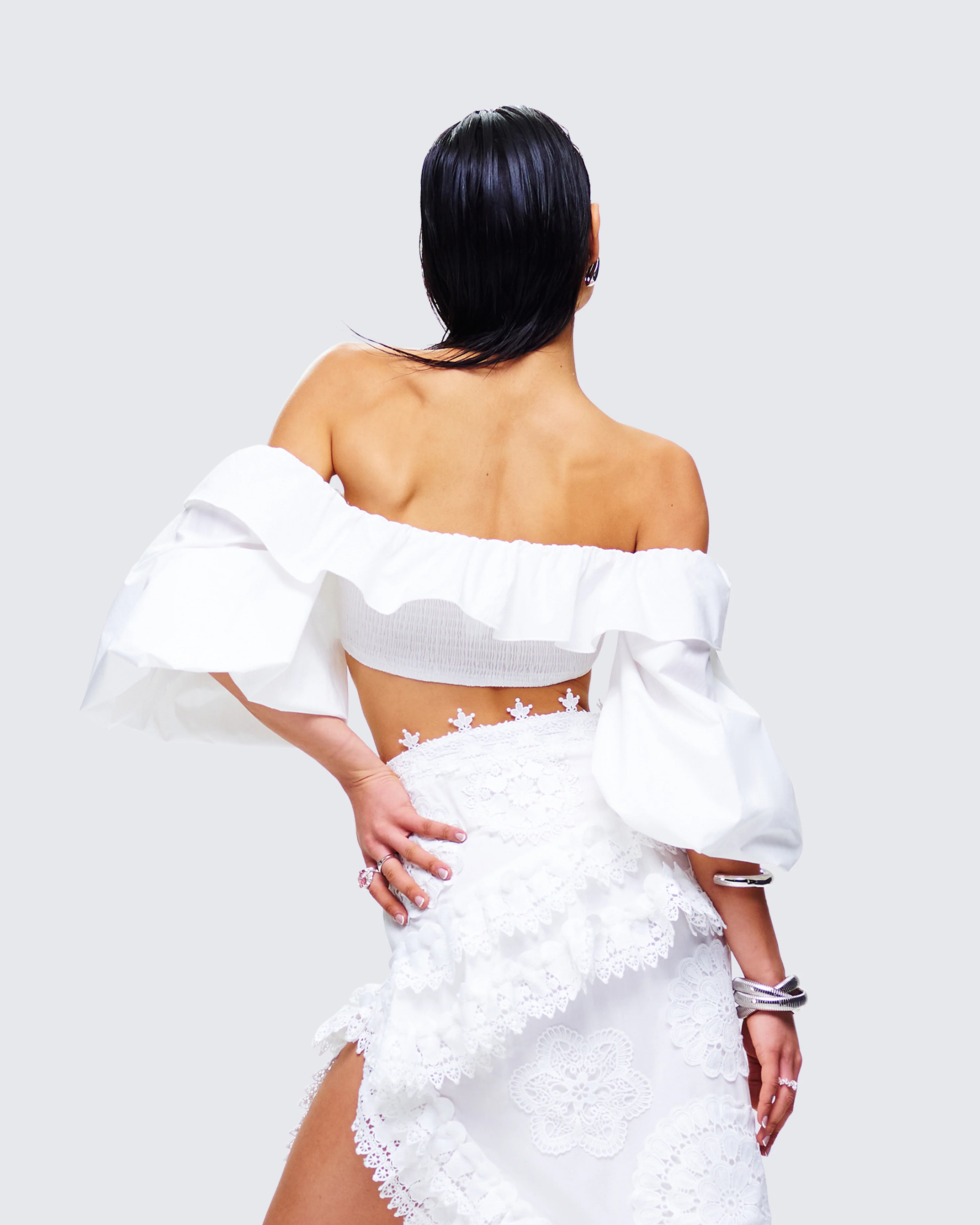 Villi White Off Shoulder Top - Image 5